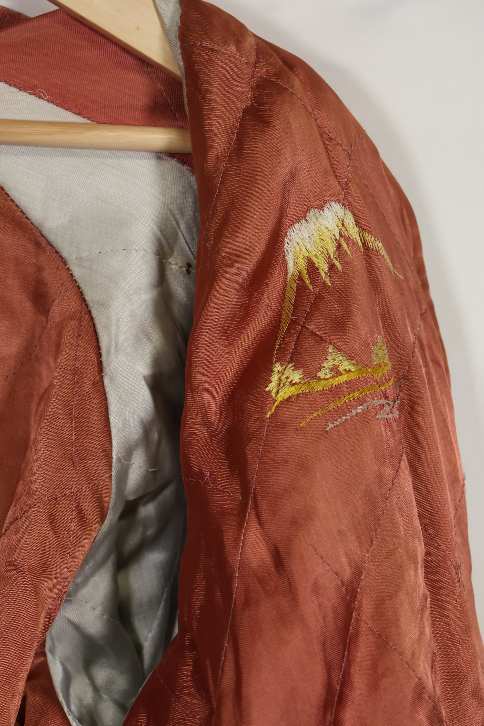 1950年代　Japan Jacket 大きめサイズ　虎デザイン　ブラック　補修あり　中古品