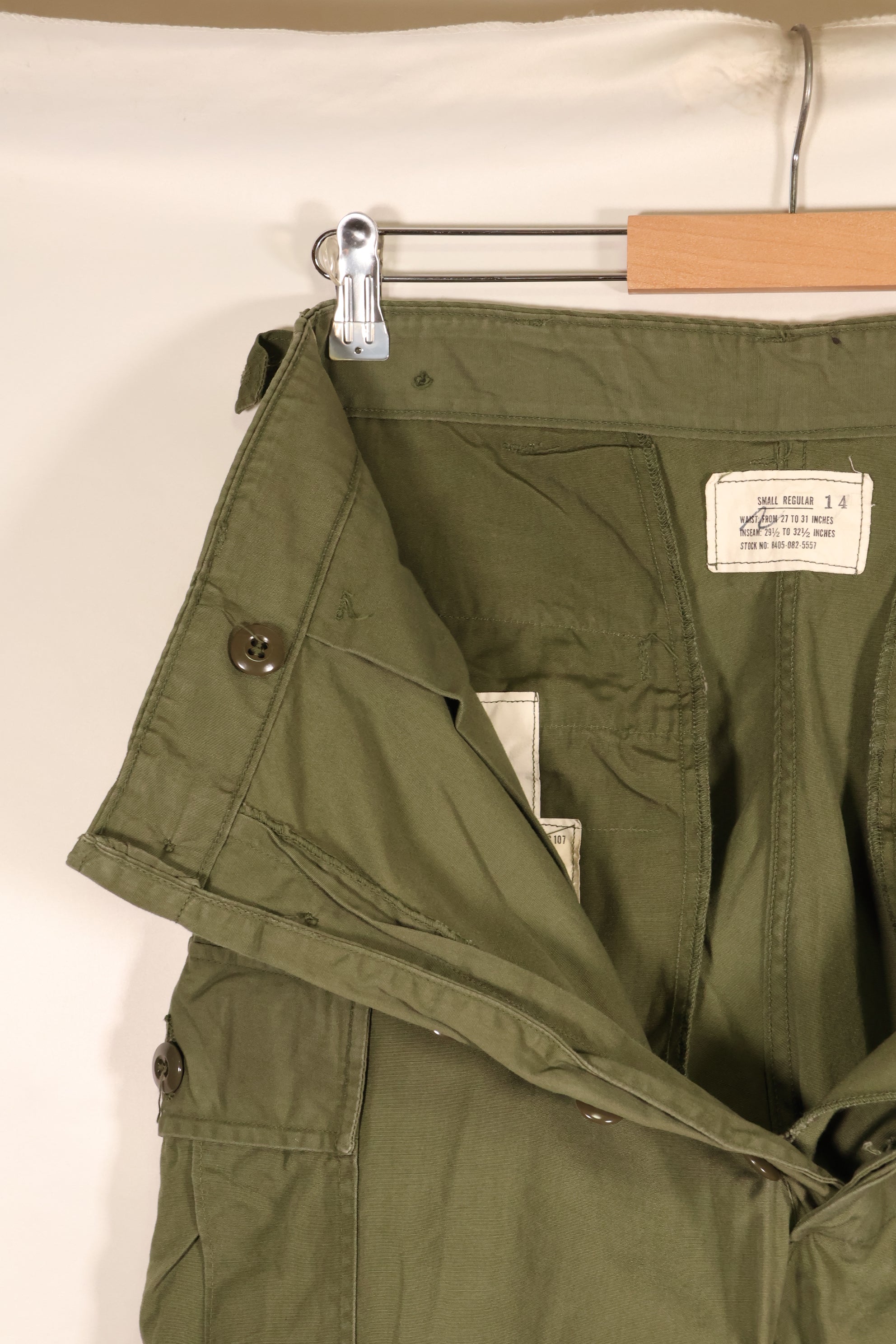 1964年契約　S-R　アメリカ軍　1st Model ジャングルファティーグ　パンツ　状態良い　中古品