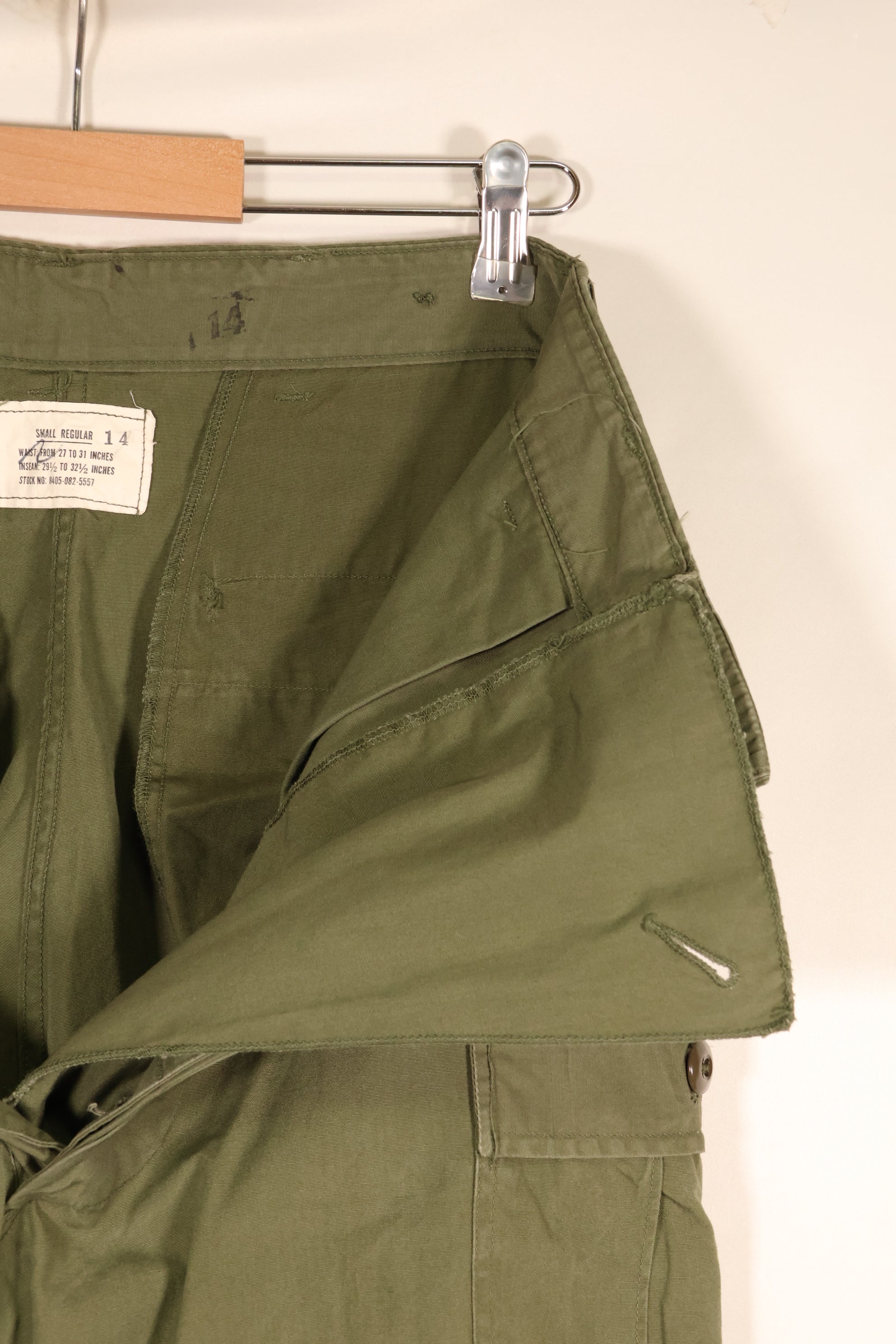 1964年契約　S-R　アメリカ軍　1st Model ジャングルファティーグ　パンツ　状態良い　中古品