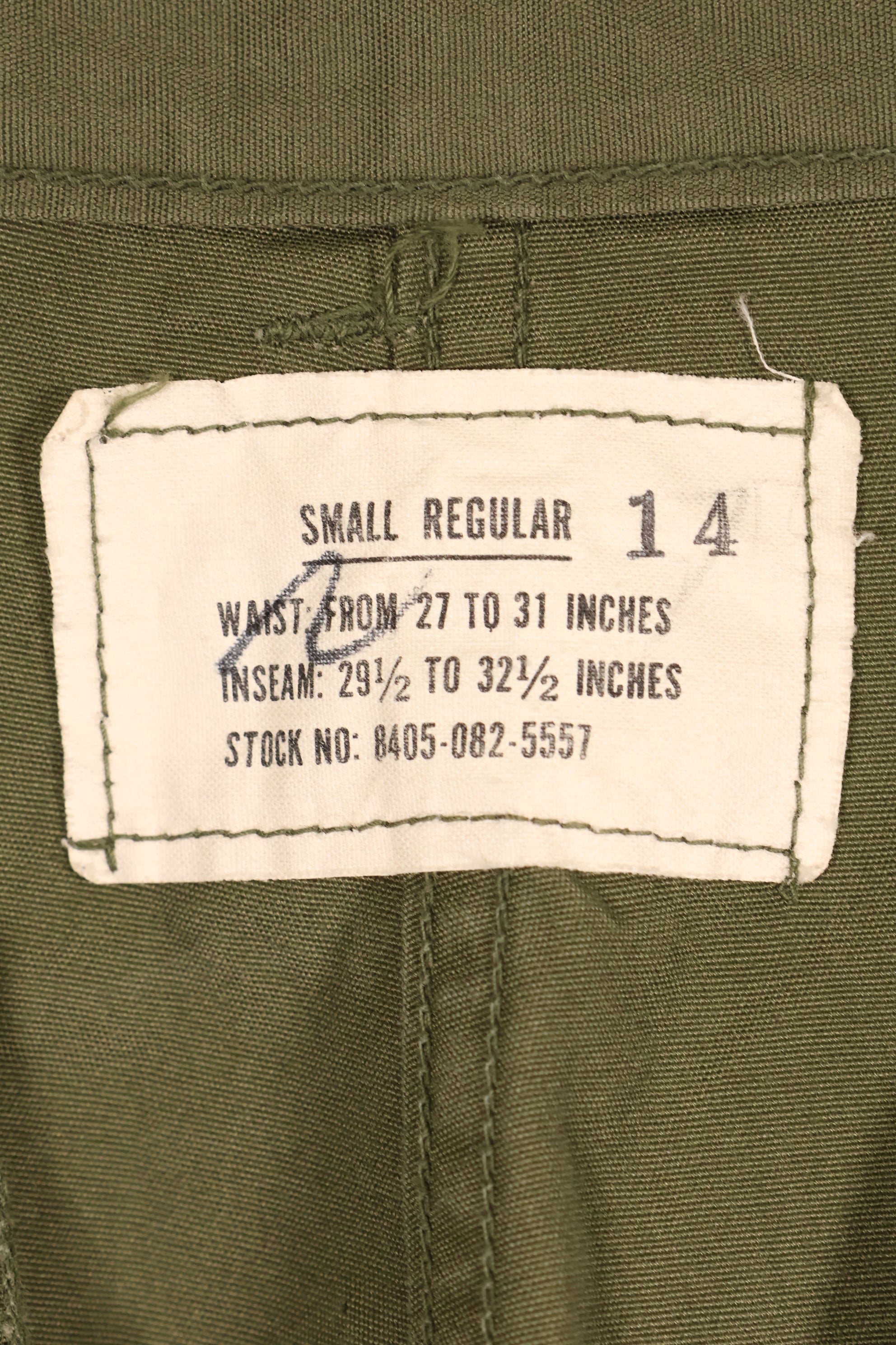 1964年契約　S-R　アメリカ軍　1st Model ジャングルファティーグ　パンツ　状態良い　中古品
