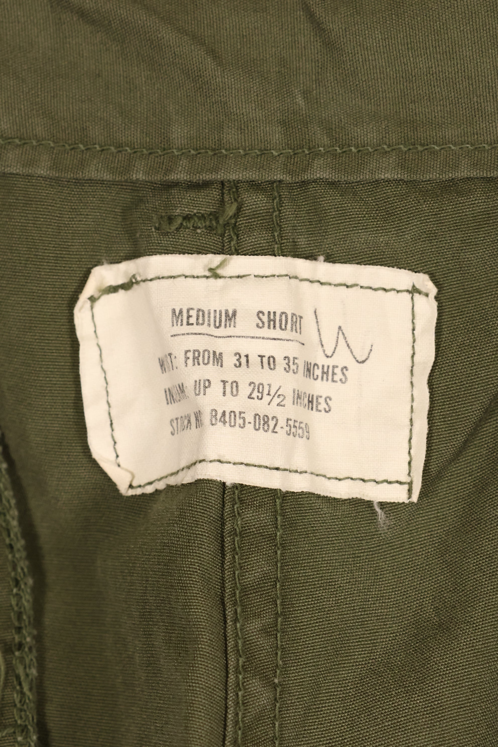 1964年契約　M-S　アメリカ軍　1st Model ジャングルファティーグ　パンツ　状態良い　中古品