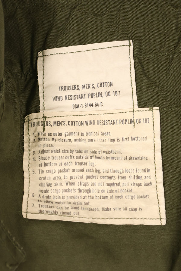 1964年契約　M-S　アメリカ軍　1st Model ジャングルファティーグ　パンツ　状態良い　中古品