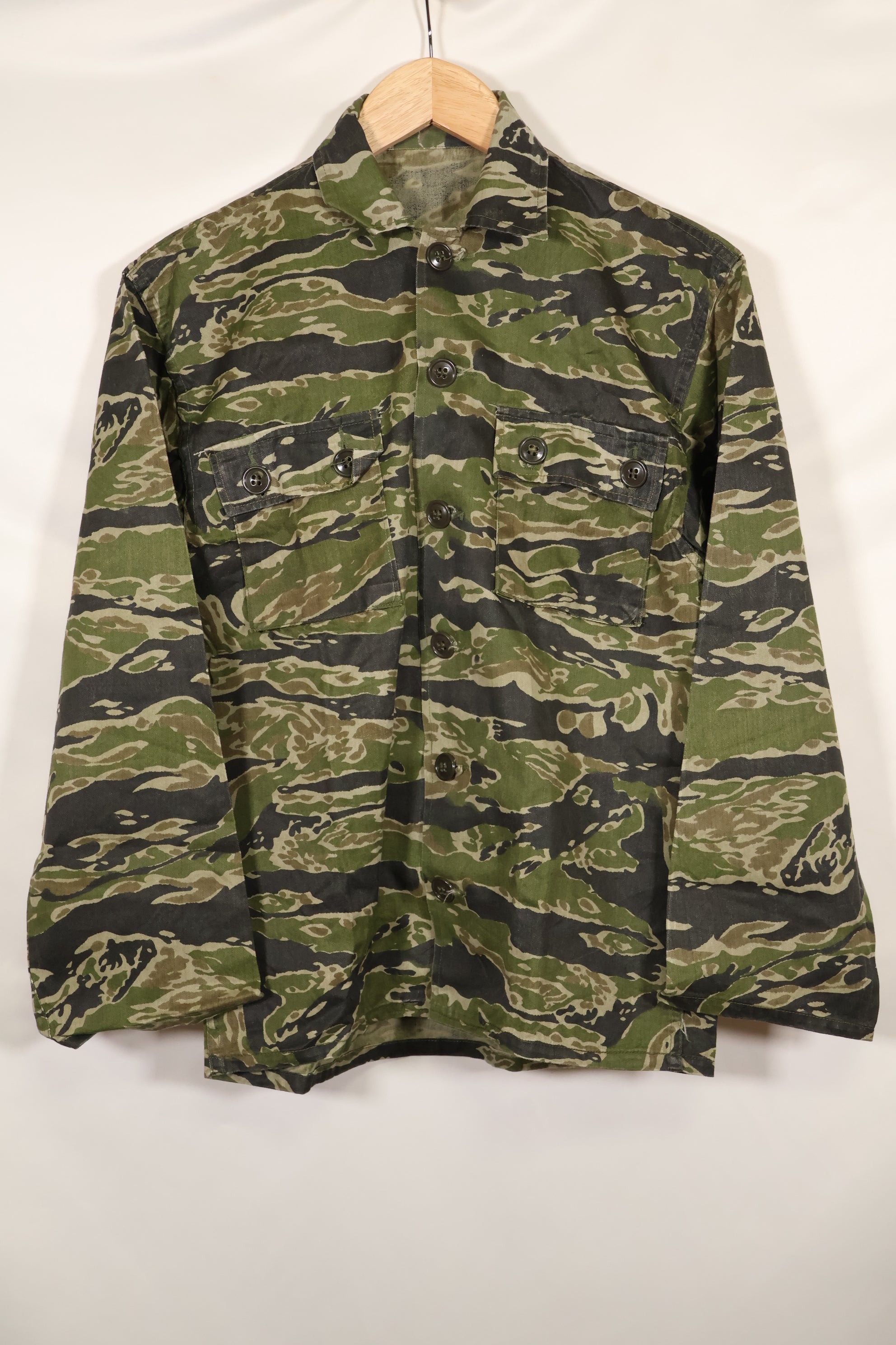 1960年代　タイガーストライプ　シャツ　CIDGパターン　状態良い　中古品　B