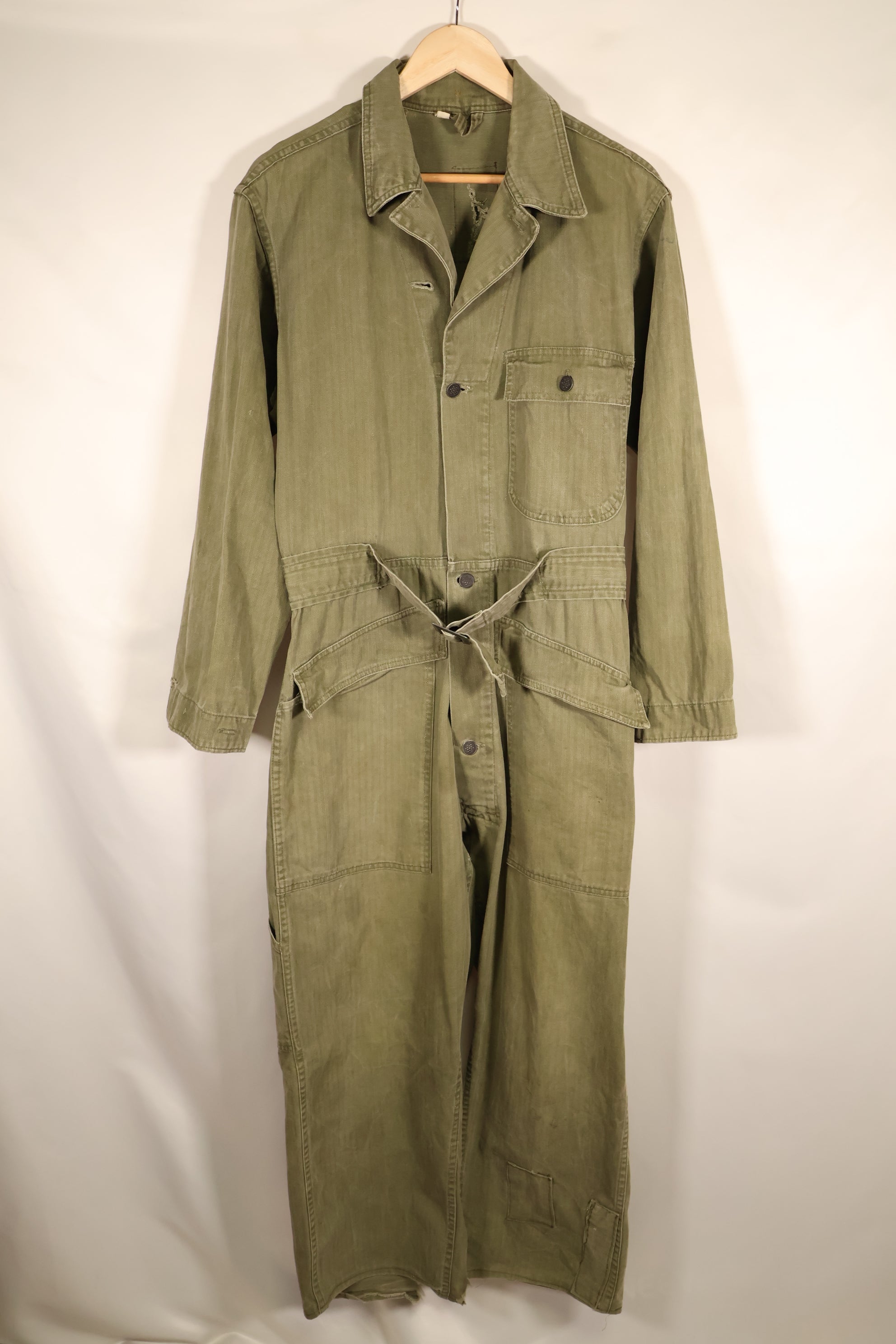 1940年代　36R　アメリカ軍　コンバットカバーオール　PW（Prisoner of War）個体　褪色あり　中古品
