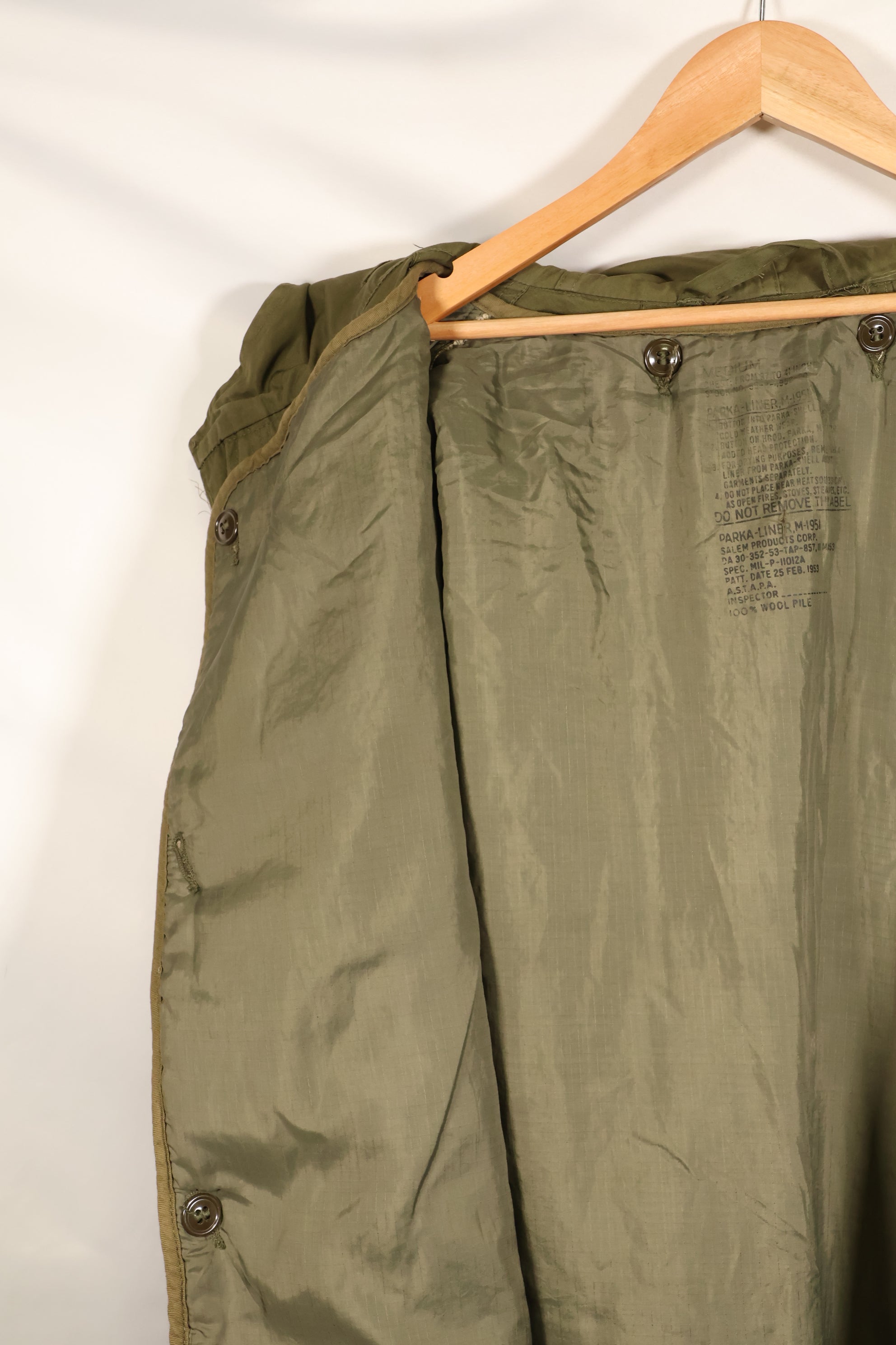 1953年契約　アメリカ陸軍　M51 フィールドパーカー　モッズパーカー　ライナー付　中古品