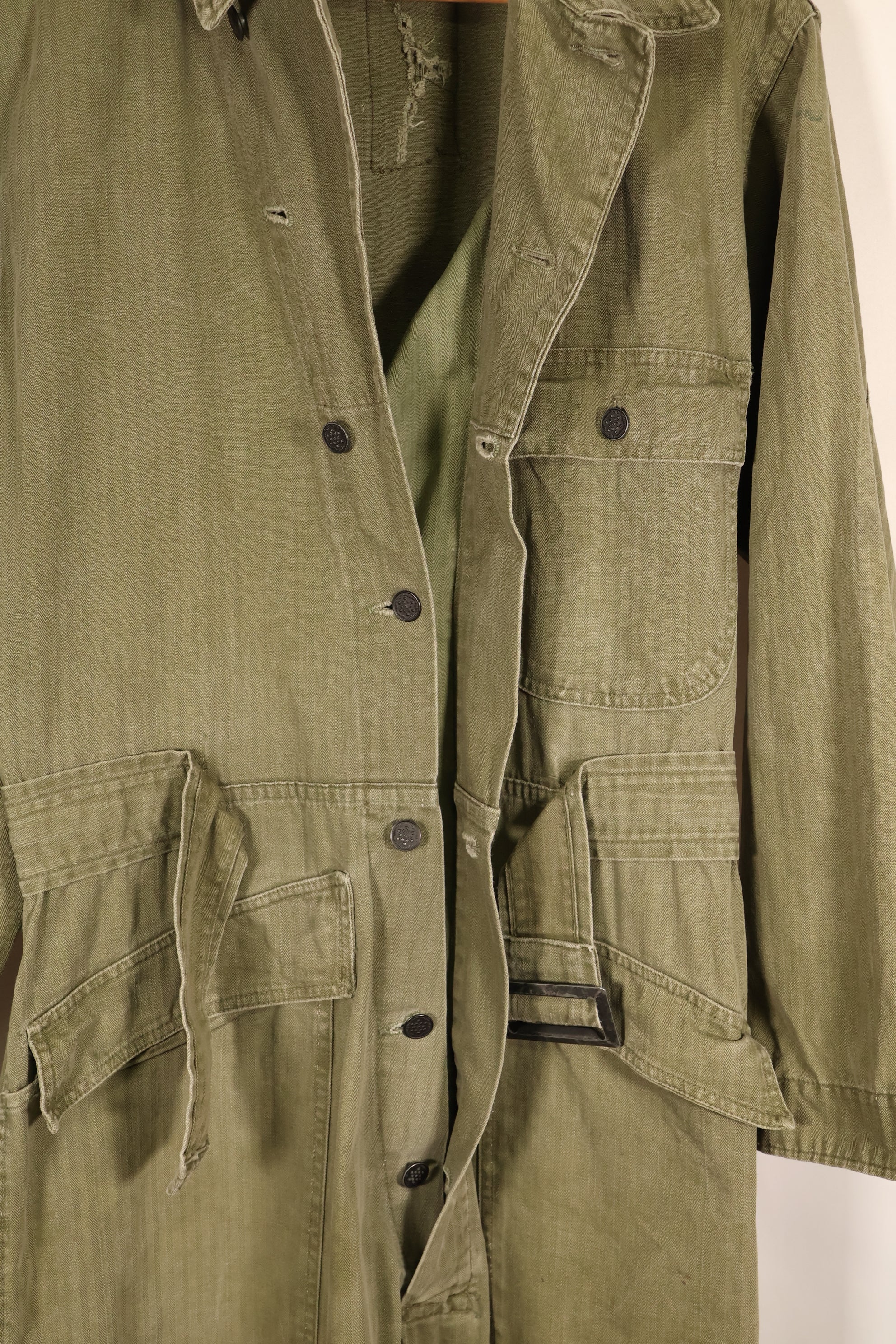 1940年代　36R　アメリカ軍　コンバットカバーオール　PW（Prisoner of War）個体　褪色あり　中古品