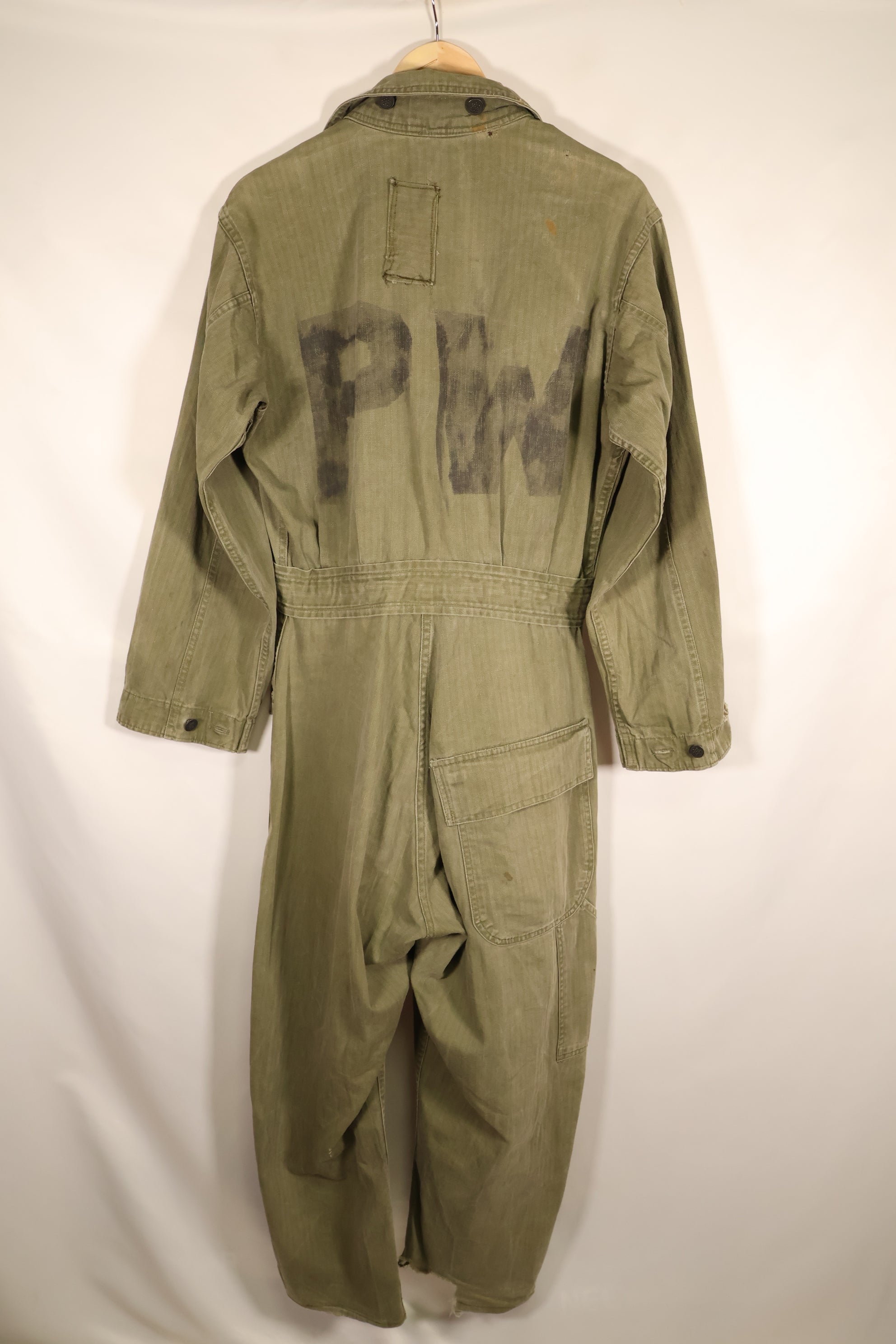 1940年代　36R　アメリカ軍　コンバットカバーオール　PW（Prisoner of War）個体　褪色あり　中古品