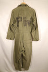 1940年代　36R　アメリカ軍　コンバットカバーオール　PW（Prisoner of War）個体　褪色あり　中古品