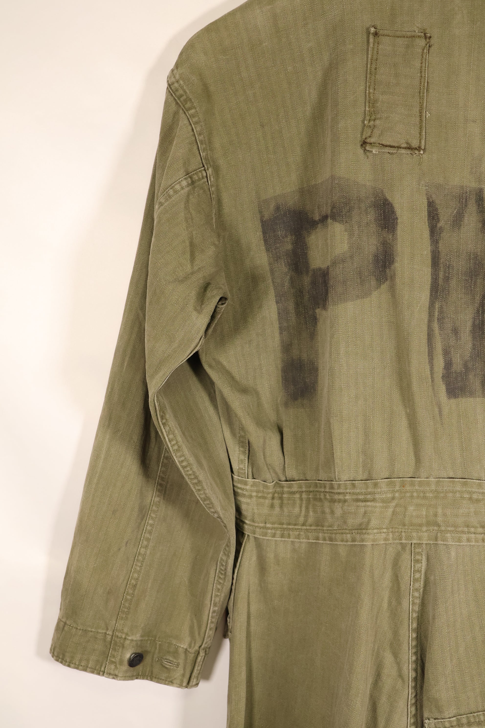 1940年代　36R　アメリカ軍　コンバットカバーオール　PW（Prisoner of War）個体　褪色あり　中古品