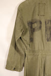 1940年代　36R　アメリカ軍　コンバットカバーオール　PW（Prisoner of War）個体　褪色あり　中古品