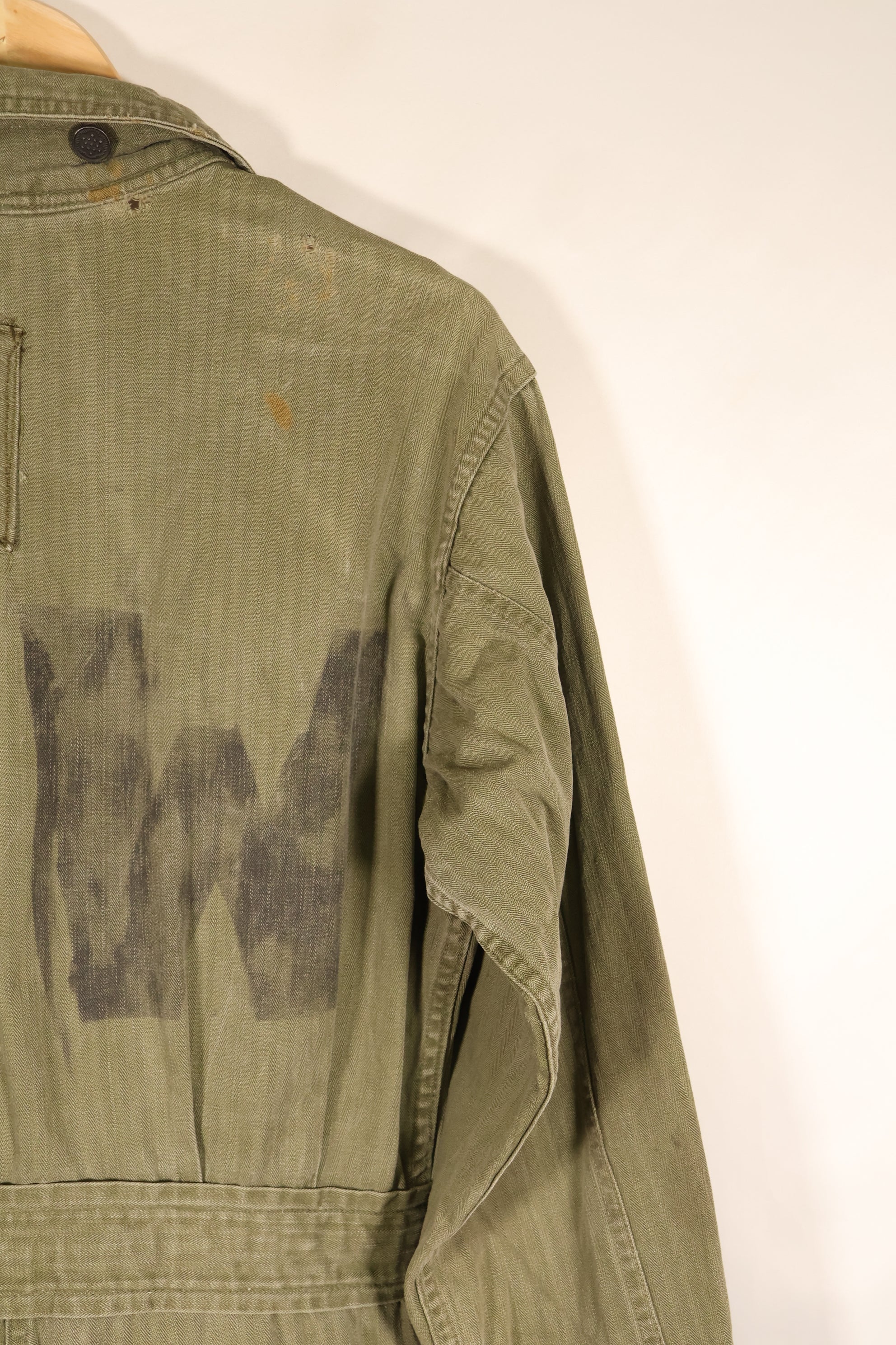 1940年代　36R　アメリカ軍　コンバットカバーオール　PW（Prisoner of War）個体　褪色あり　中古品
