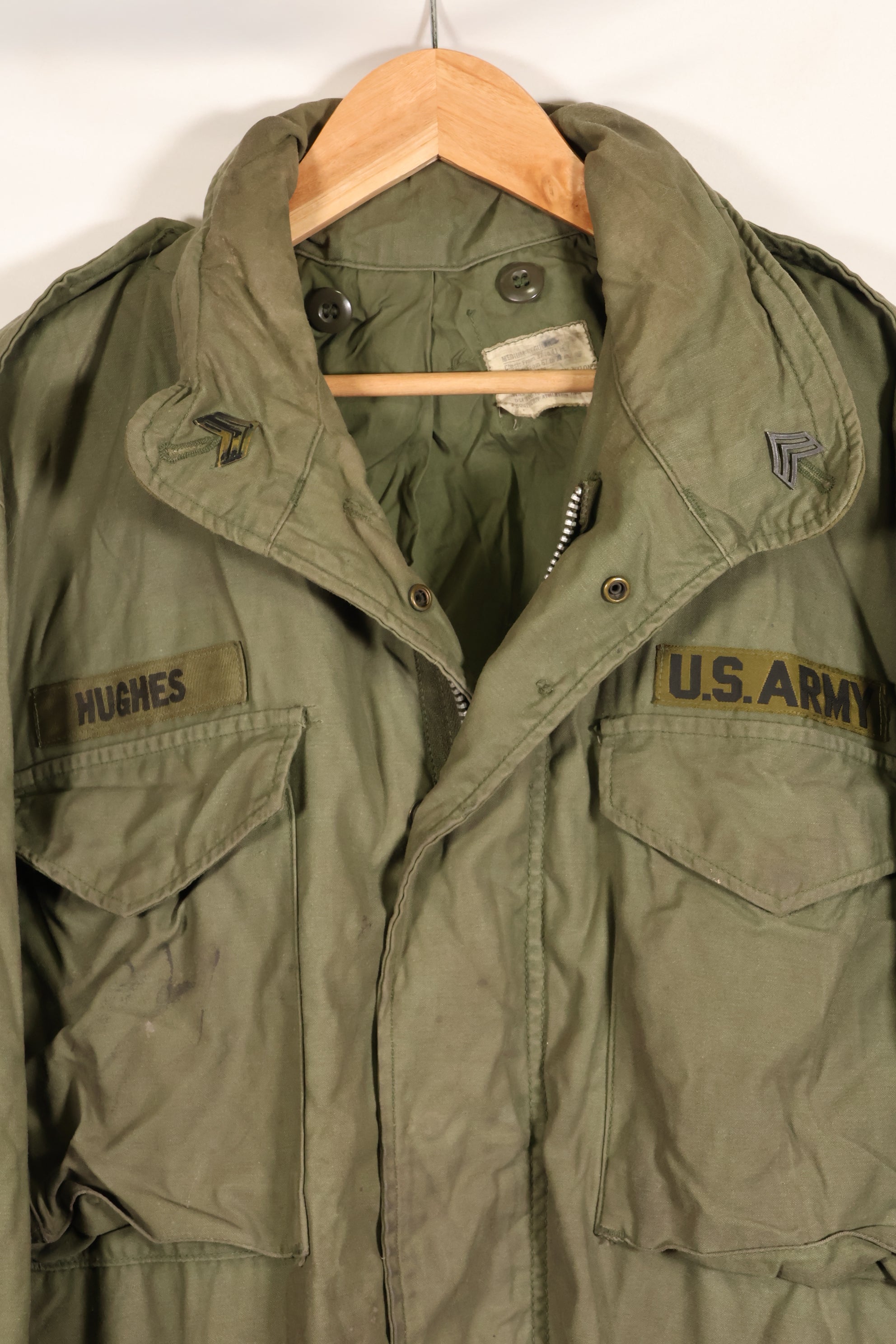 1970年契約　M-R　M65 フィールドジャケット　2nd Model　徽章付き　汚れあり　ライナーなし　中古品