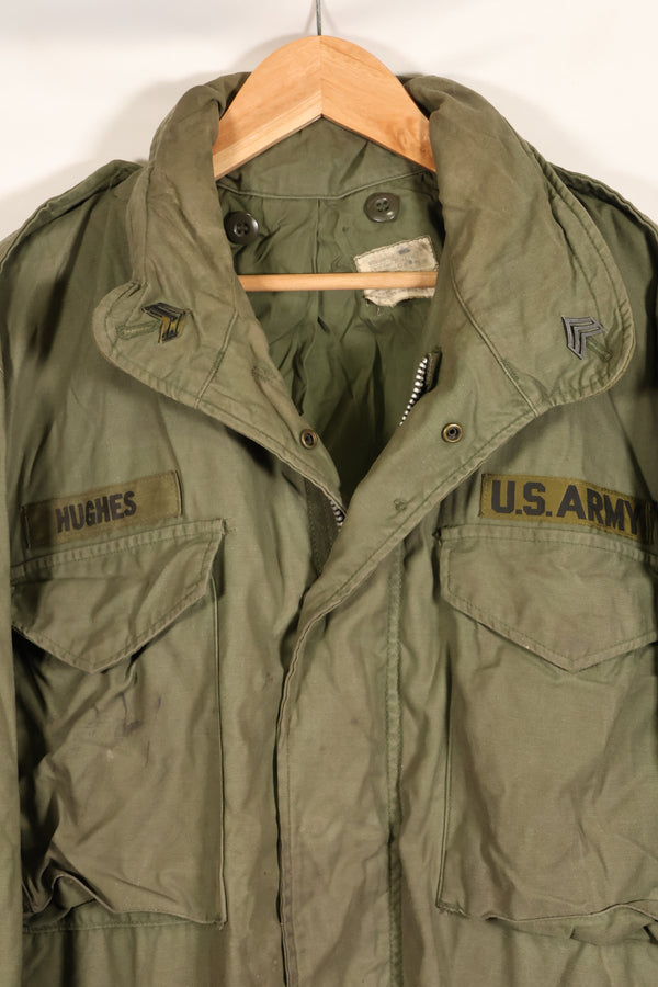 1970年契約　M-R　M65 フィールドジャケット　2nd Model　徽章付き　汚れあり　ライナーなし　中古品