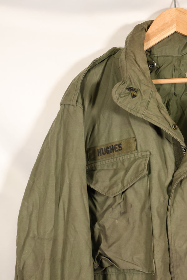 1970年契約　M-R　M65 フィールドジャケット　2nd Model　徽章付き　汚れあり　ライナーなし　中古品