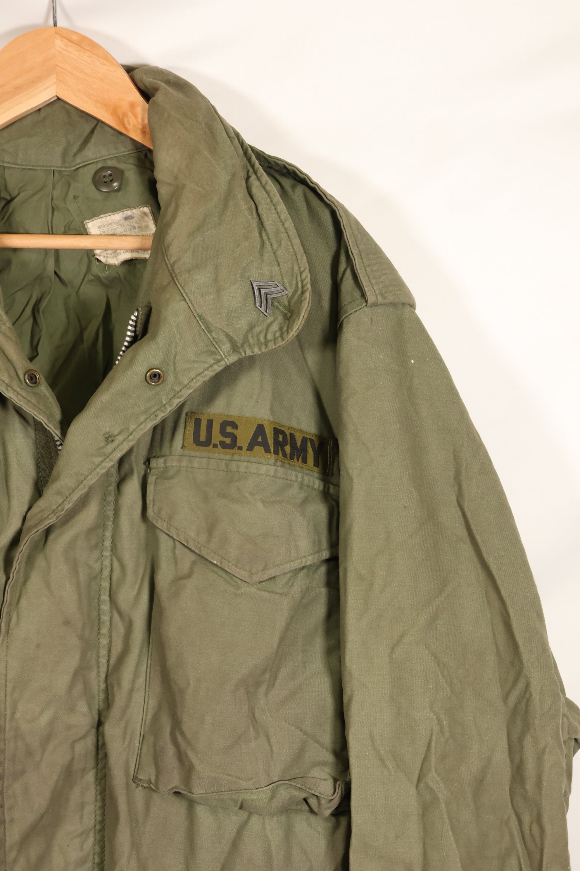 1970年契約　M-R　M65 フィールドジャケット　2nd Model　徽章付き　汚れあり　ライナーなし　中古品