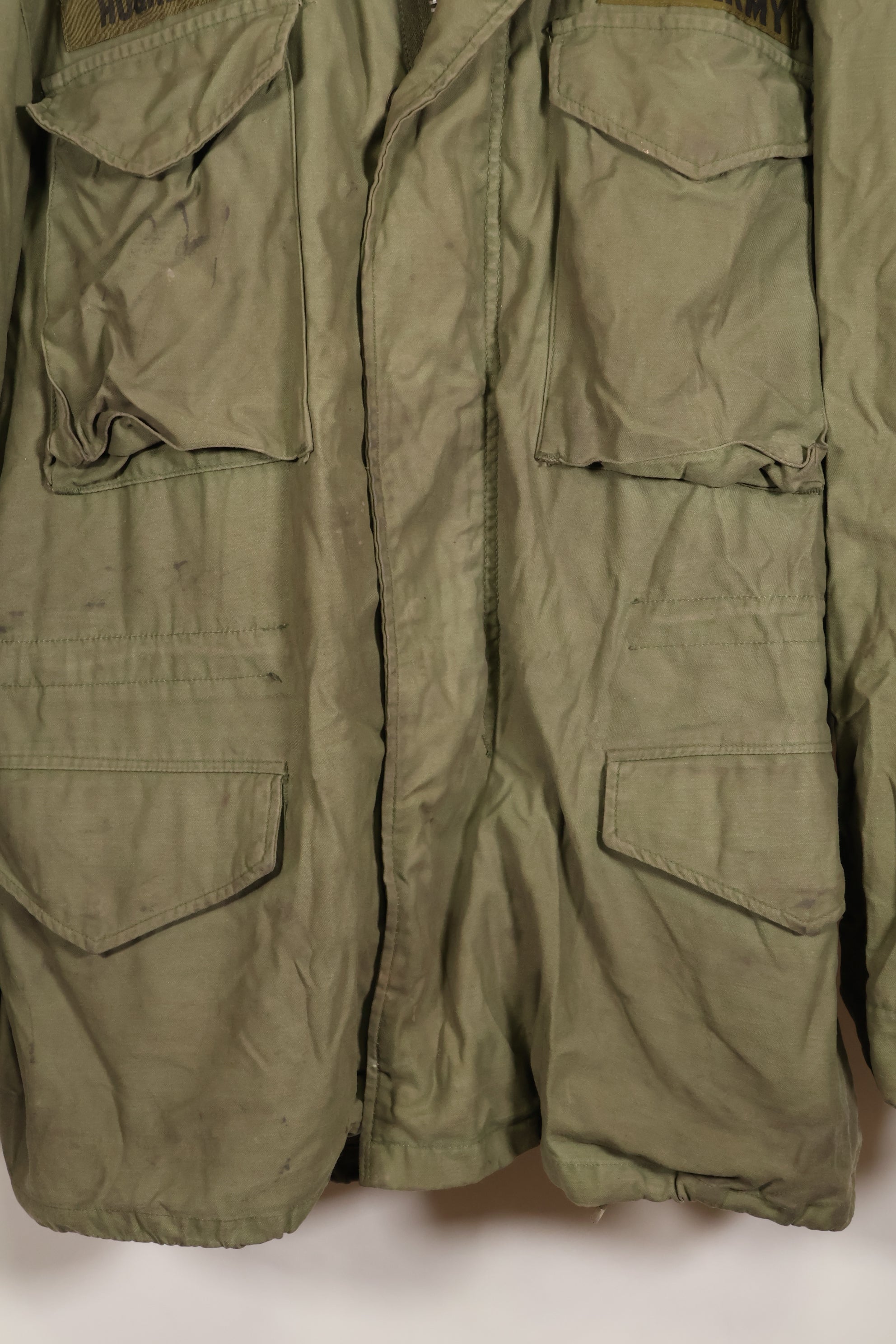 1970年契約　M-R　M65 フィールドジャケット　2nd Model　徽章付き　汚れあり　ライナーなし　中古品