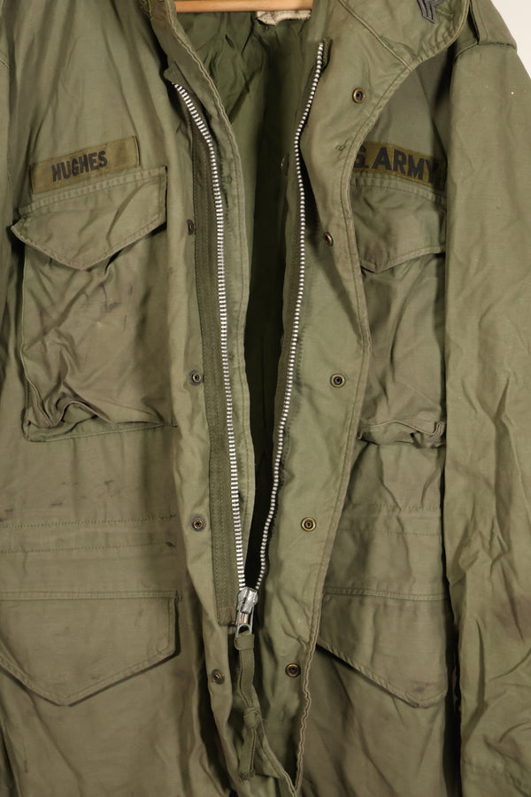 1970年契約　M-R　M65 フィールドジャケット　2nd Model　徽章付き　汚れあり　ライナーなし　中古品