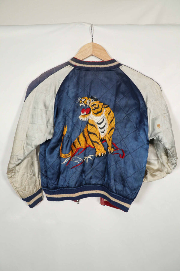 実物　1950年代　Japan Jacket　スカジャン　リバーシブル　ジッパー破損あり　