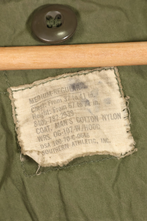 1970年契約　M-R　M65 フィールドジャケット　2nd Model　徽章付き　汚れあり　ライナーなし　中古品