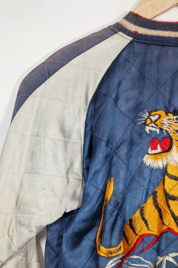 実物　1950年代　Japan Jacket　スカジャン　リバーシブル　ジッパー破損あり　