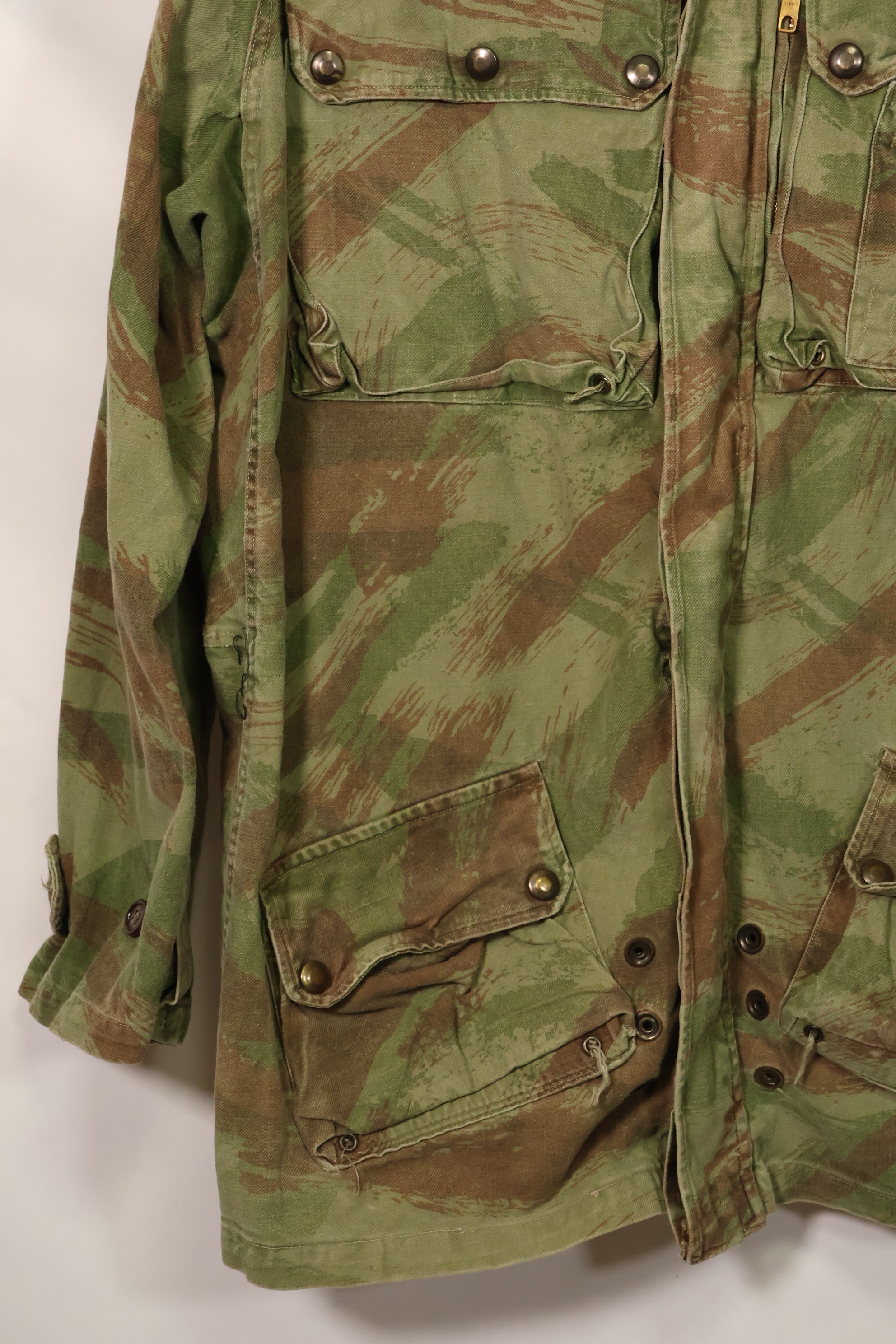 1950年代　フランス軍　リザード迷彩　TAP 47/54　空挺ジャケット　イスラエルスタンプ付　中古品