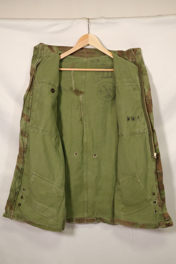 1950年代　フランス軍　リザード迷彩　TAP 47/54　空挺ジャケット　イスラエルスタンプ付　中古品