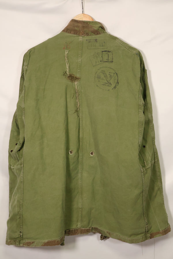 1950年代　フランス軍　リザード迷彩　TAP 47/54　空挺ジャケット　イスラエルスタンプ付　中古品