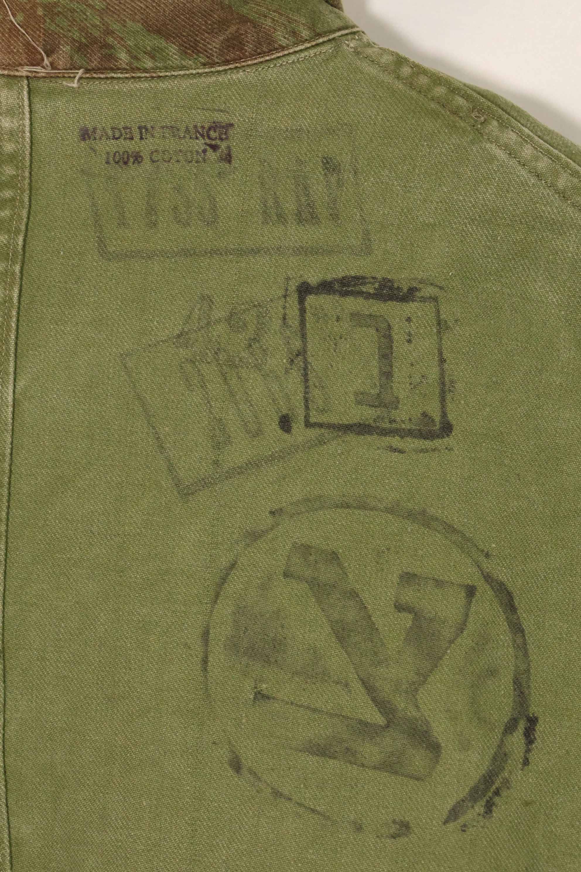 1950年代　フランス軍　リザード迷彩　TAP 47/54　空挺ジャケット　イスラエルスタンプ付　中古品