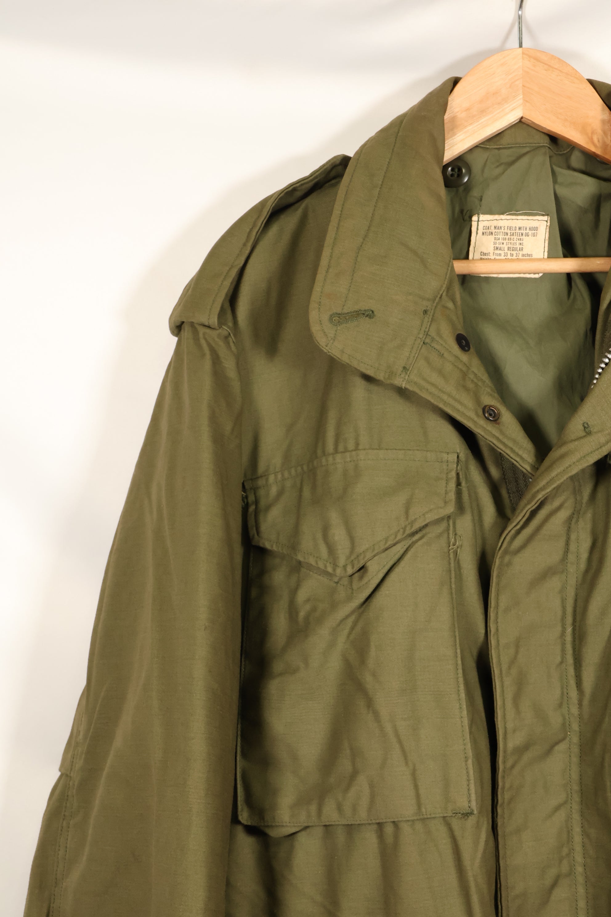 1969年契約　S-R　2nd Model　アメリカ軍　M65　フィールドジャケット　状態良い　中古品