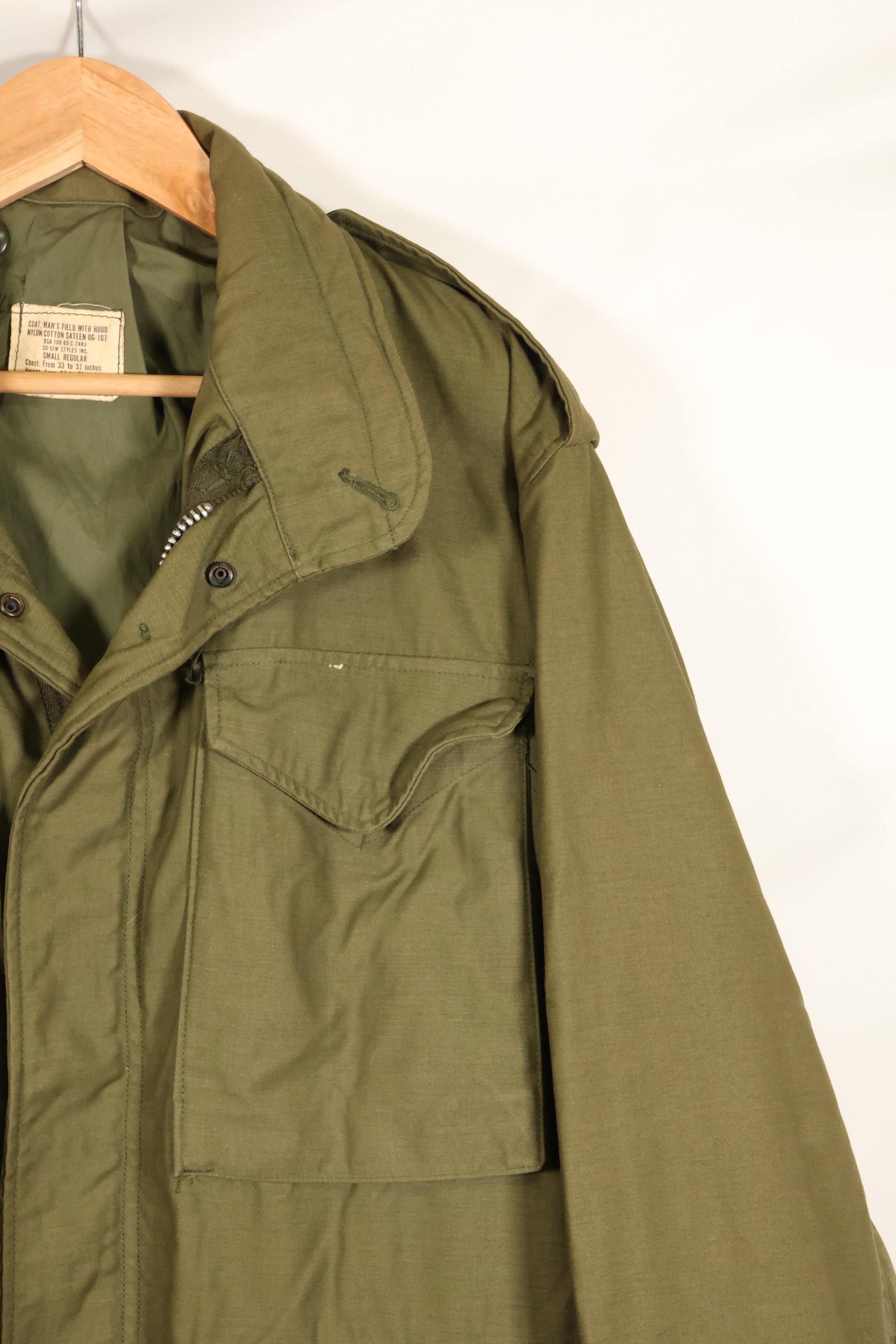 1969年契約　S-R　2nd Model　アメリカ軍　M65　フィールドジャケット　状態良い　中古品