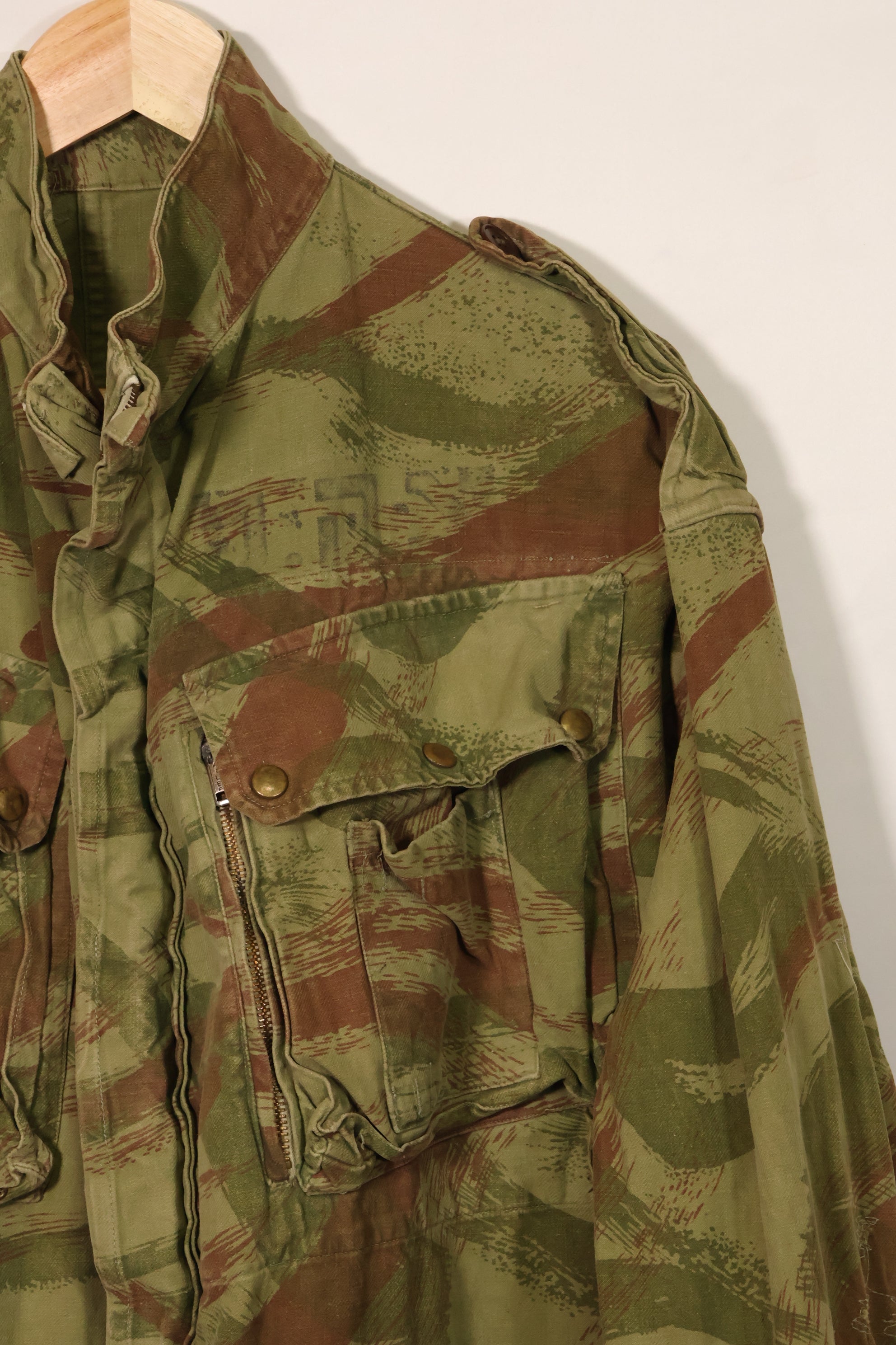 1950年代　フランス軍　リザード迷彩　TAP 47/53　空挺ジャケット　イスラエルスタンプ付　中古品