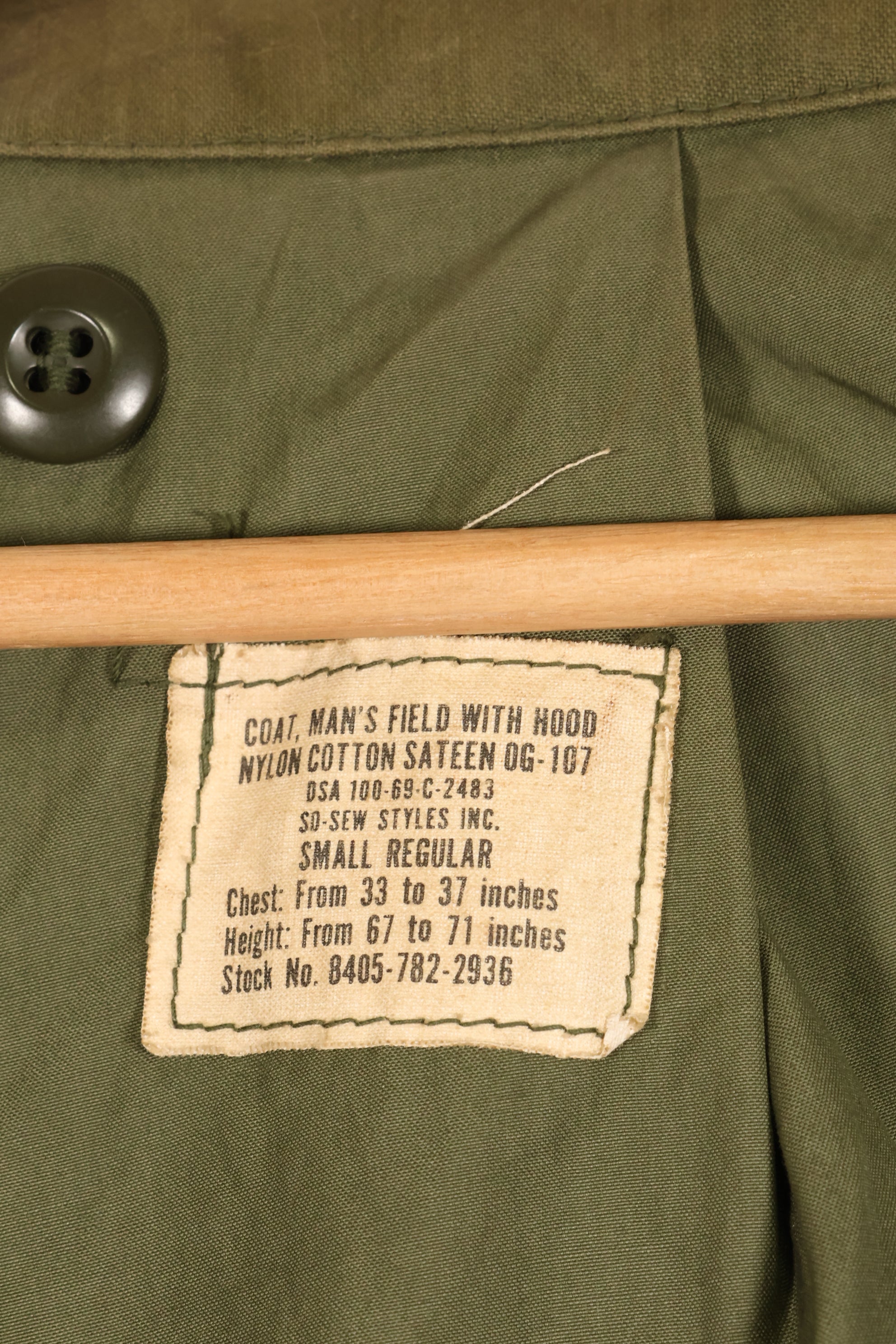 1969年契約　S-R　2nd Model　アメリカ軍　M65　フィールドジャケット　状態良い　中古品