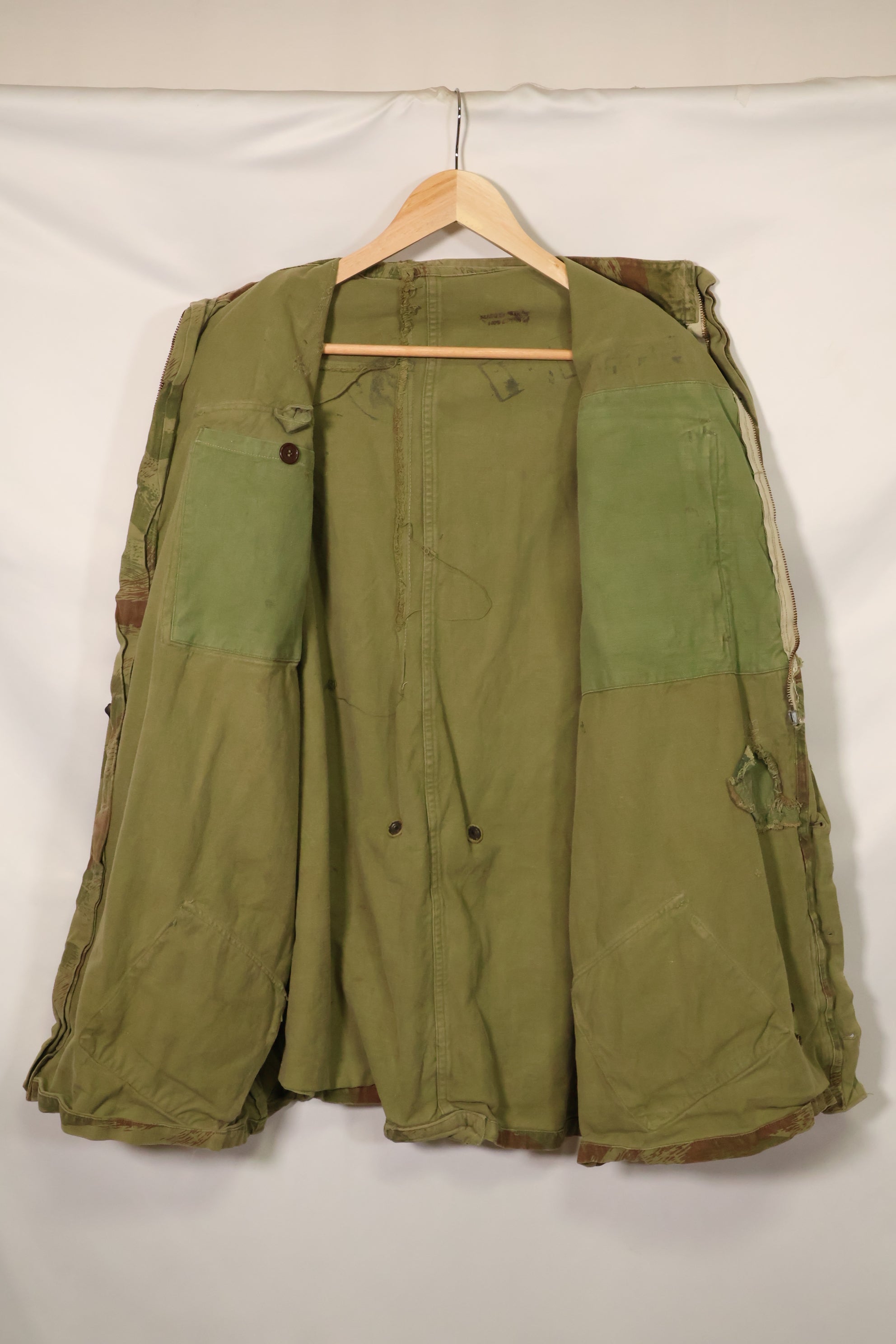 1950年代　フランス軍　リザード迷彩　TAP 47/53　空挺ジャケット　イスラエルスタンプ付　中古品