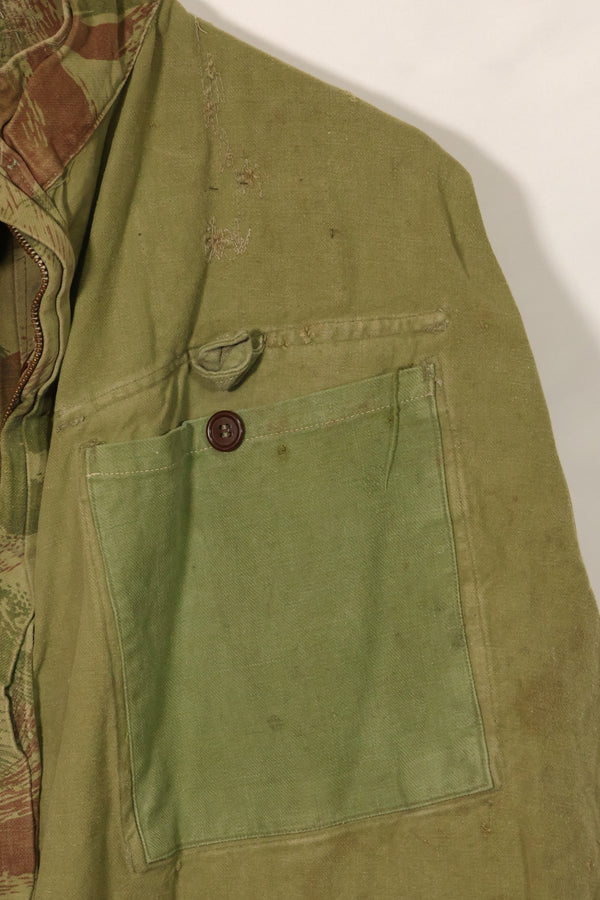1950年代　フランス軍　リザード迷彩　TAP 47/53　空挺ジャケット　イスラエルスタンプ付　中古品