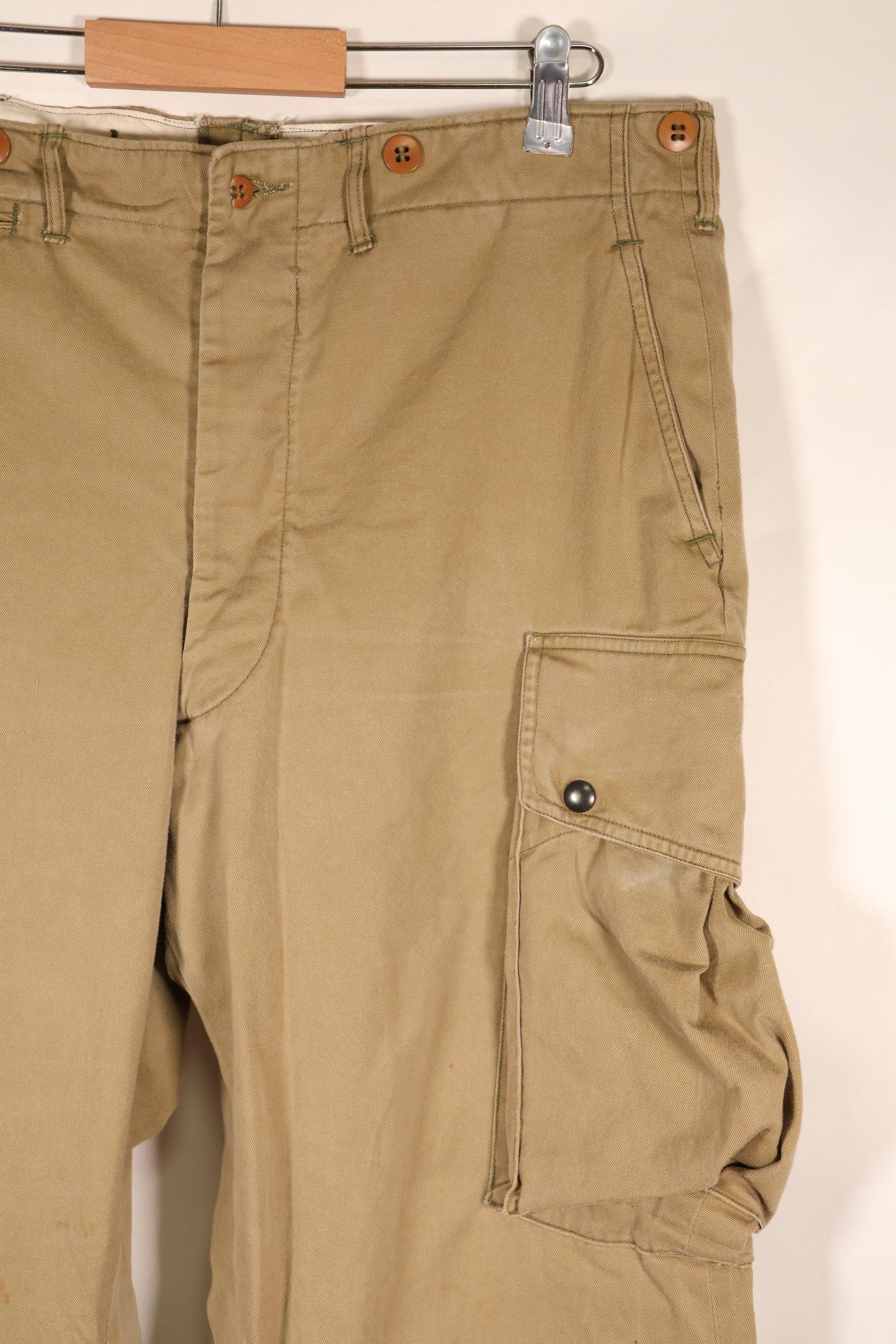 1940年代前半　推定 36　アメリカ陸軍　空挺部隊　M-1942　ジャンプパンツ　褪色あり　中古品