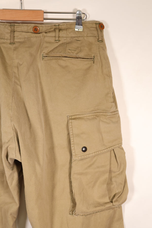 1940年代前半　推定 36　アメリカ陸軍　空挺部隊　M-1942　ジャンプパンツ　褪色あり　中古品