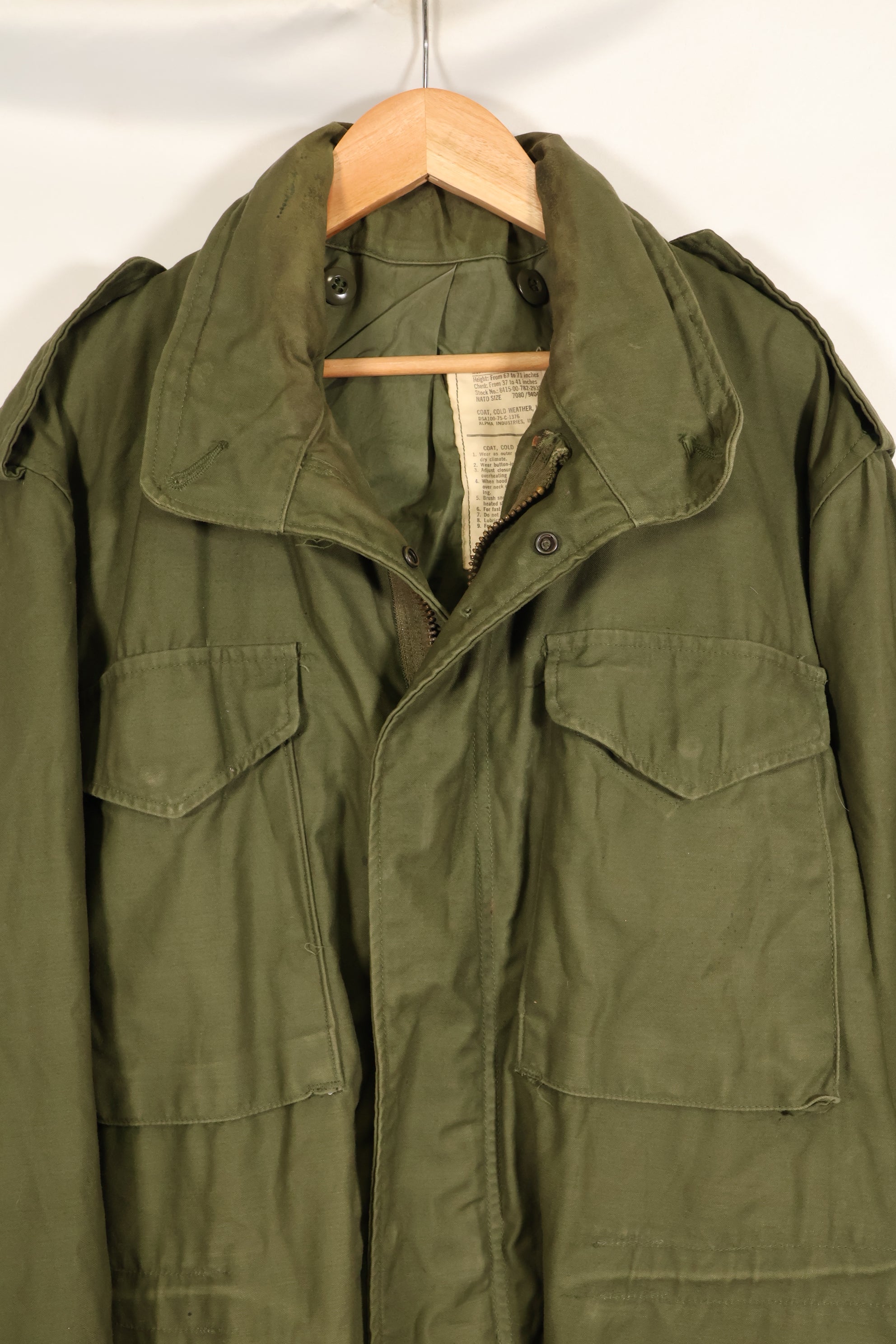 1975年契約　M-R　3rd Model M65　フィールドジャケット　中古品　状態良い