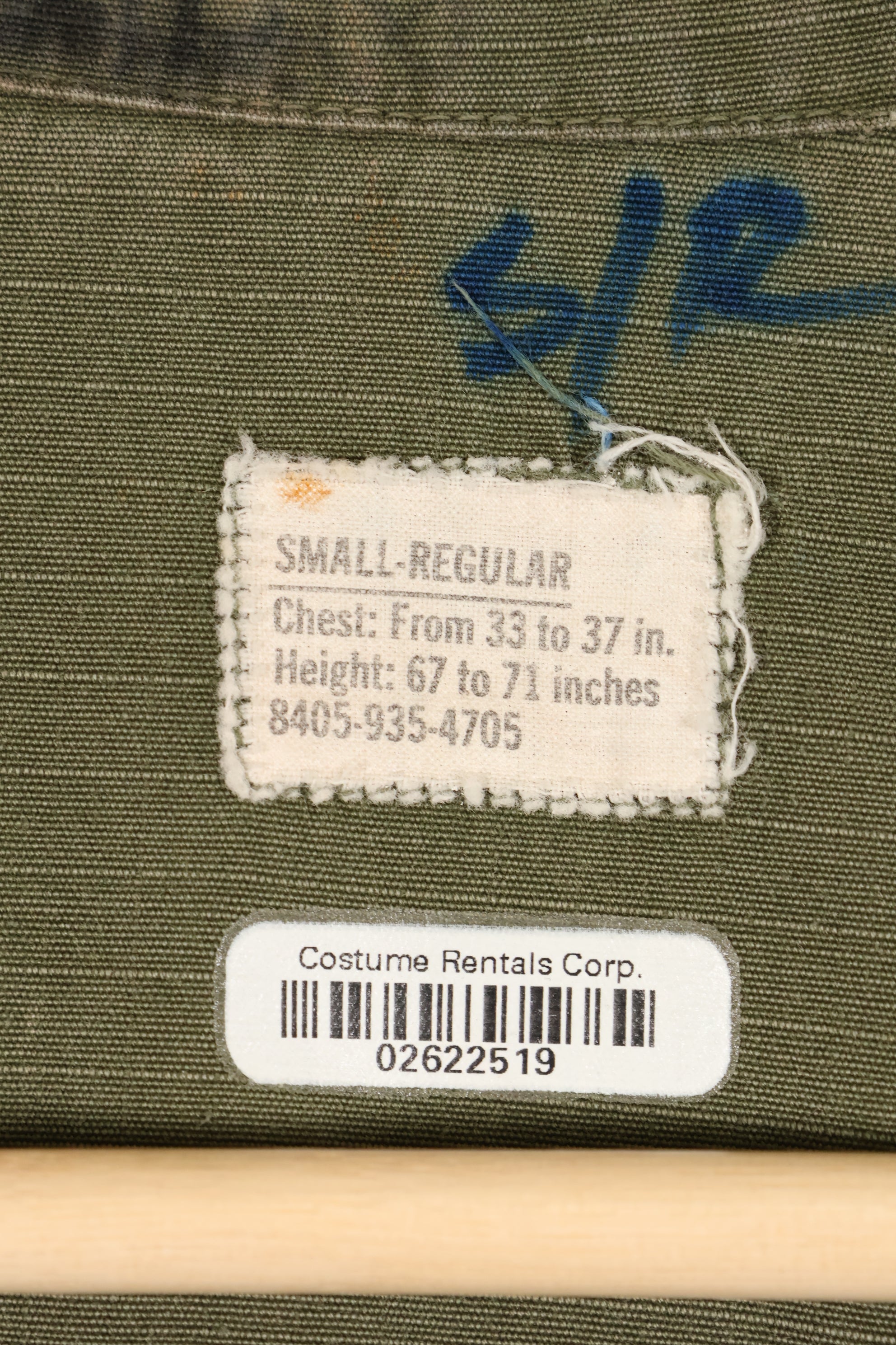 1969年契約　SMALL-REGULAR　4th Model ジャングルファティーグ　ジャケット　中古品　映画会社放出  C