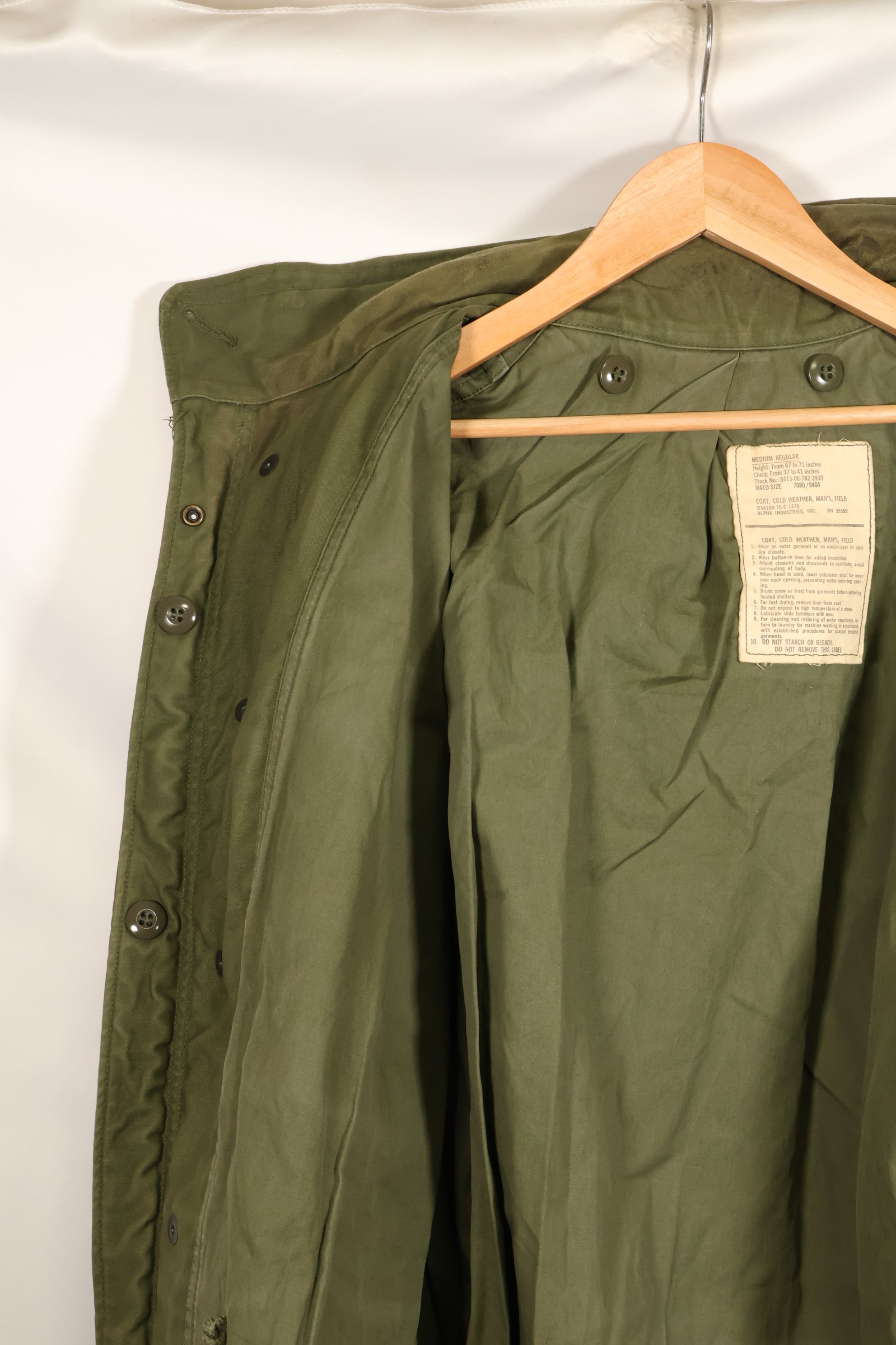 1975年契約　M-R　3rd Model M65　フィールドジャケット　中古品　状態良い