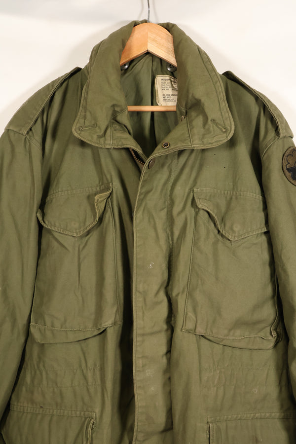 1974年契約　M-S　M65 フィールドジャケット　3rd Model 中古品　退色あり　パッチ付