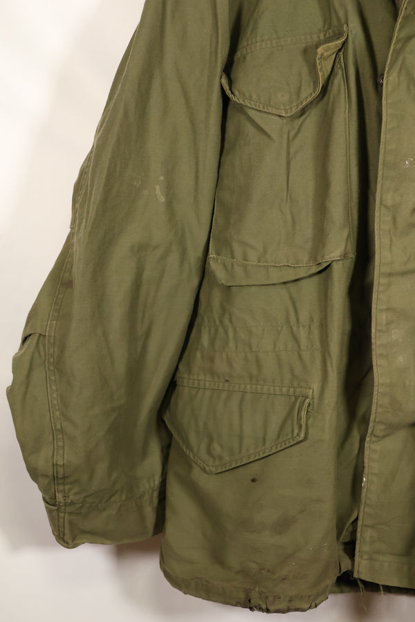 1974年契約　M-S　M65 フィールドジャケット　3rd Model 中古品　退色あり　パッチ付