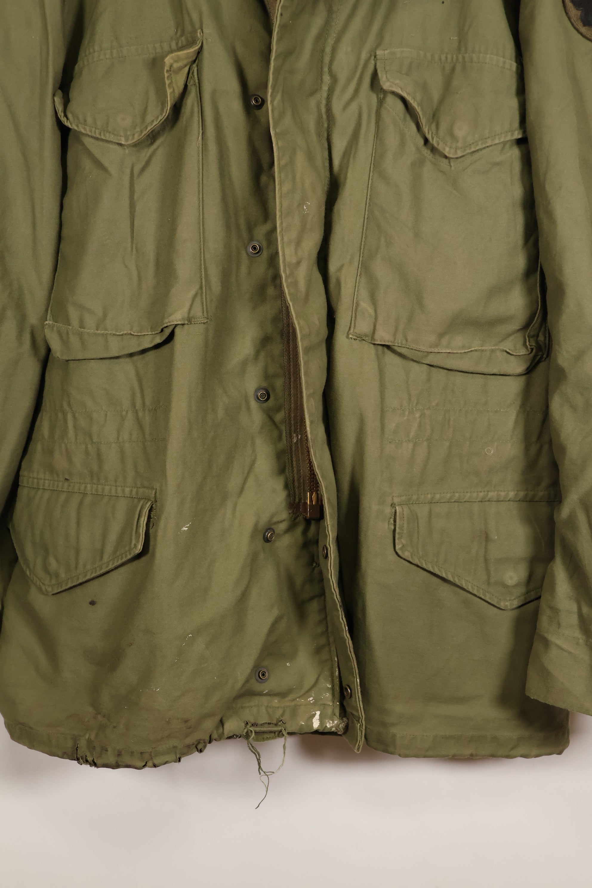 1974年契約　M-S　M65 フィールドジャケット　3rd Model 中古品　退色あり　パッチ付