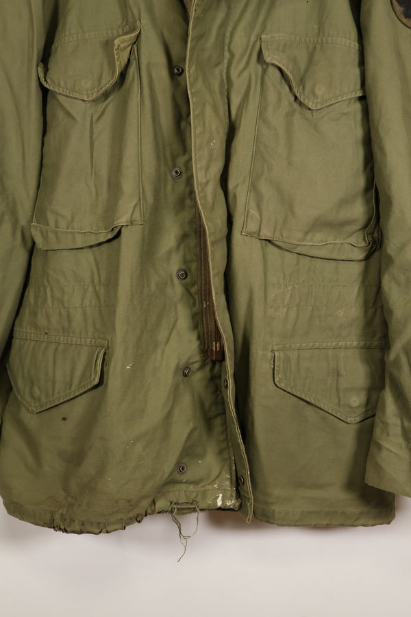 1974年契約　M-S　M65 フィールドジャケット　3rd Model 中古品　退色あり　パッチ付
