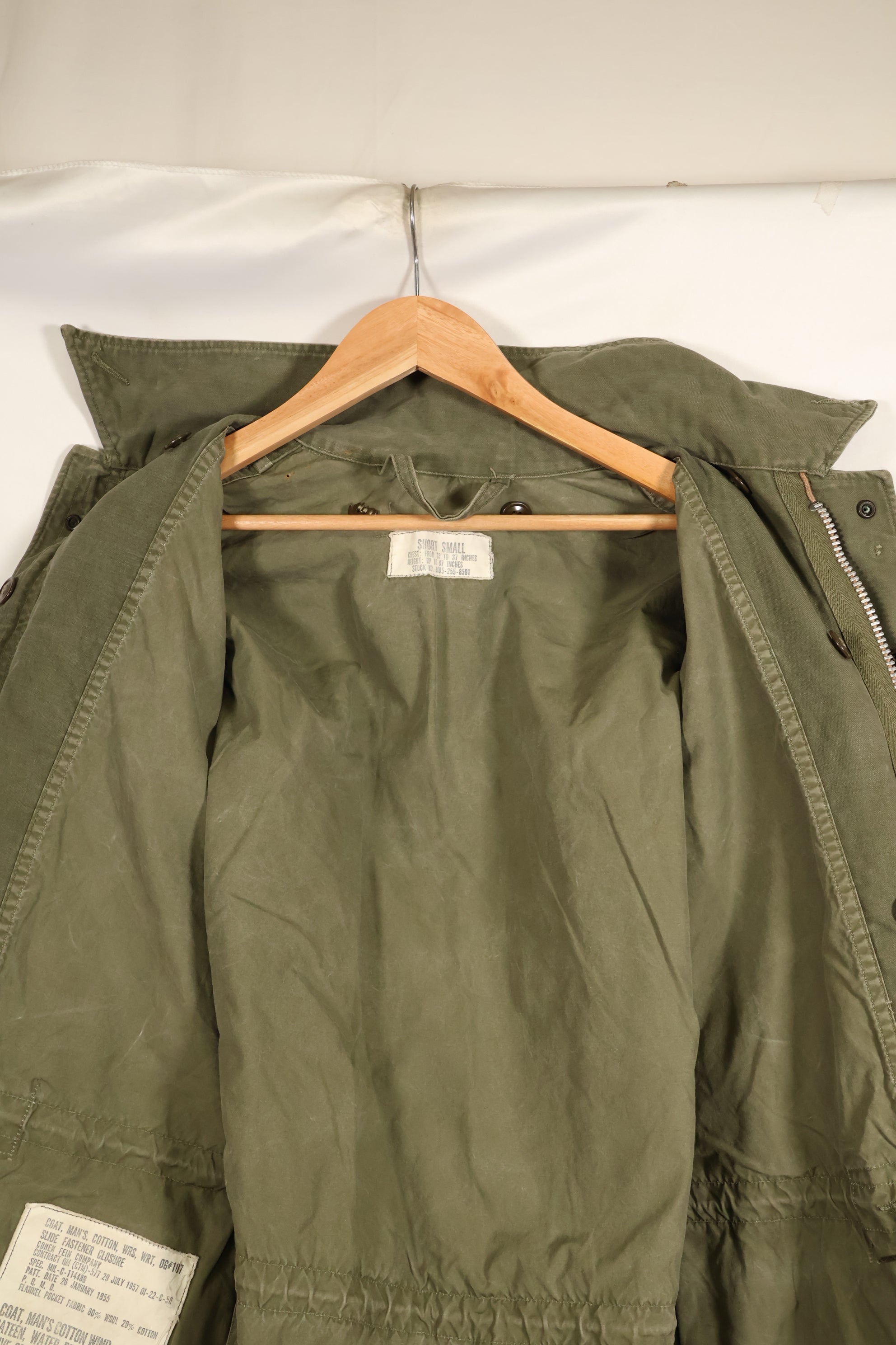 1957年契約　S-S　アメリカ軍　M51 フォールドジャケット　ライナーなし　褪色あり　中古品