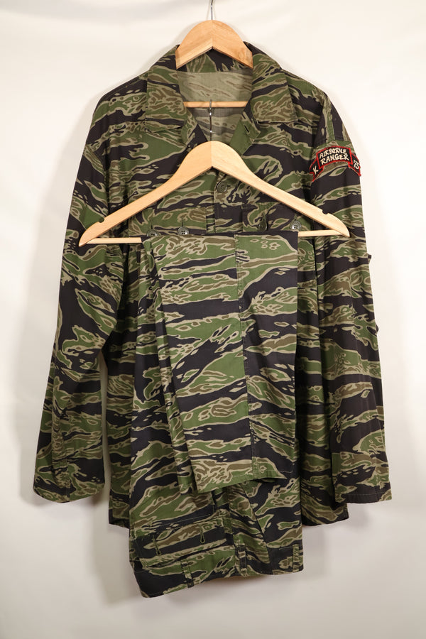 1969-70　元LRRP兵士　75th Ranger レイトウォータイガーストライプ　セット　退役兵放出品