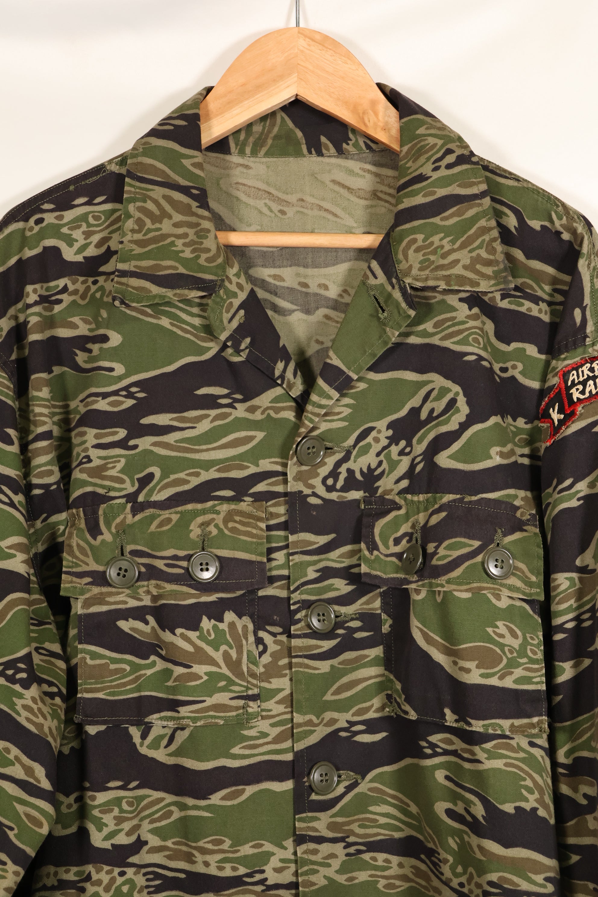 1969-70　元LRRP兵士　75th Ranger レイトウォータイガーストライプ　セット　退役兵放出品