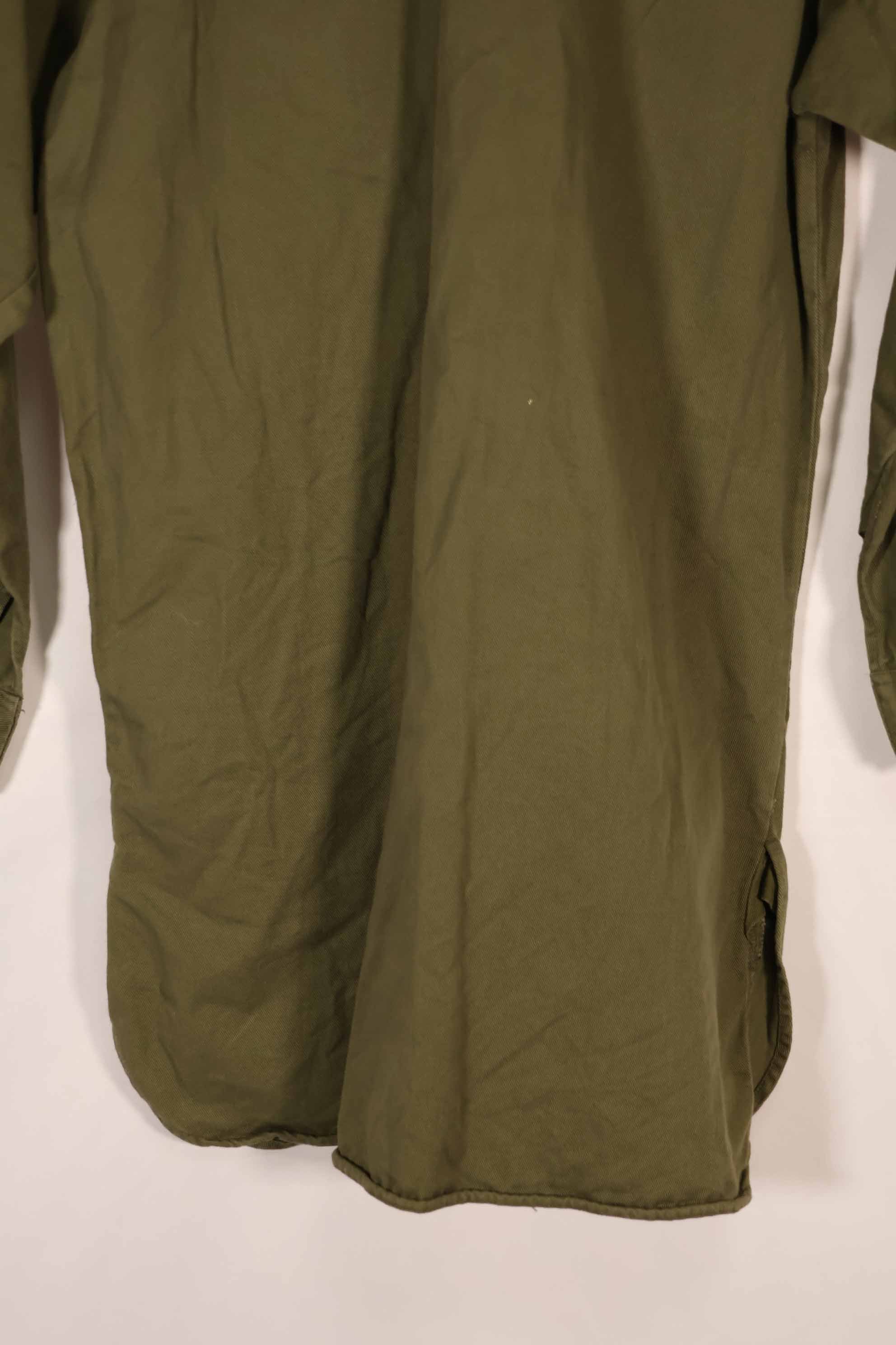 実物　1970年製　ニュージーランド軍　OD ファティーグシャツ　Size 1　中古品