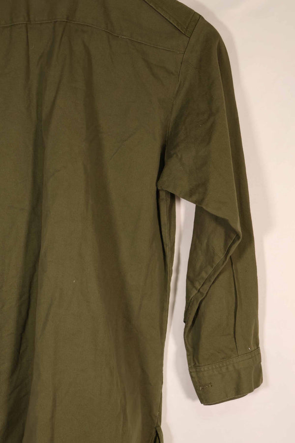 実物　1970年製　ニュージーランド軍　OD ファティーグシャツ　Size 1　中古品