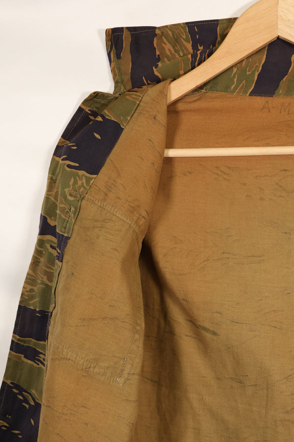 実物　A-M　タイガーストライプ　シャツ　ゴールドタイガー派生パターン　状態良い