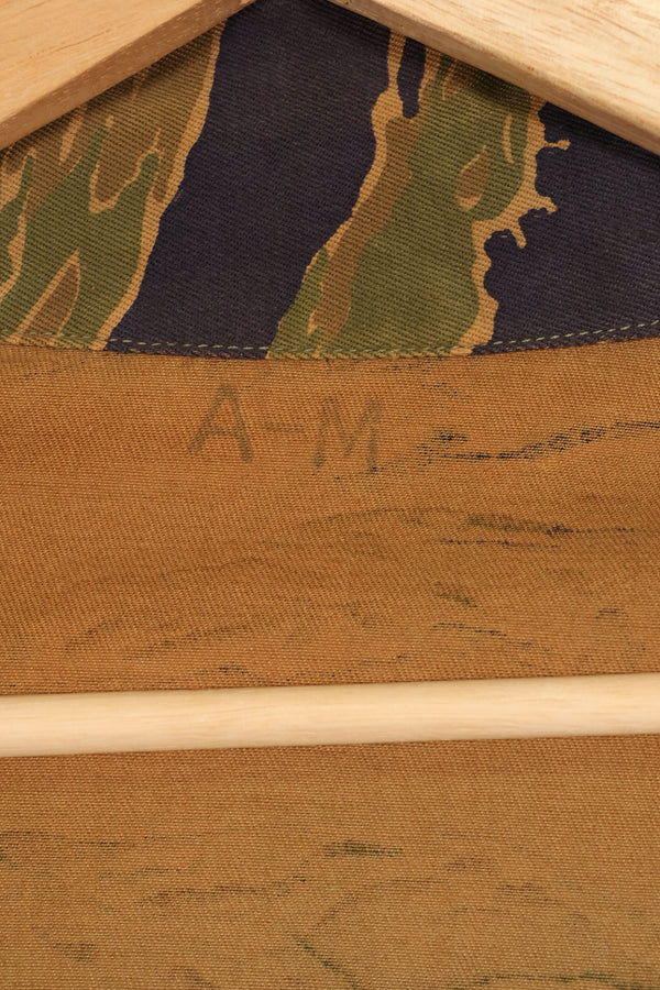 実物　A-M　タイガーストライプ　シャツ　ゴールドタイガー派生パターン　状態良い